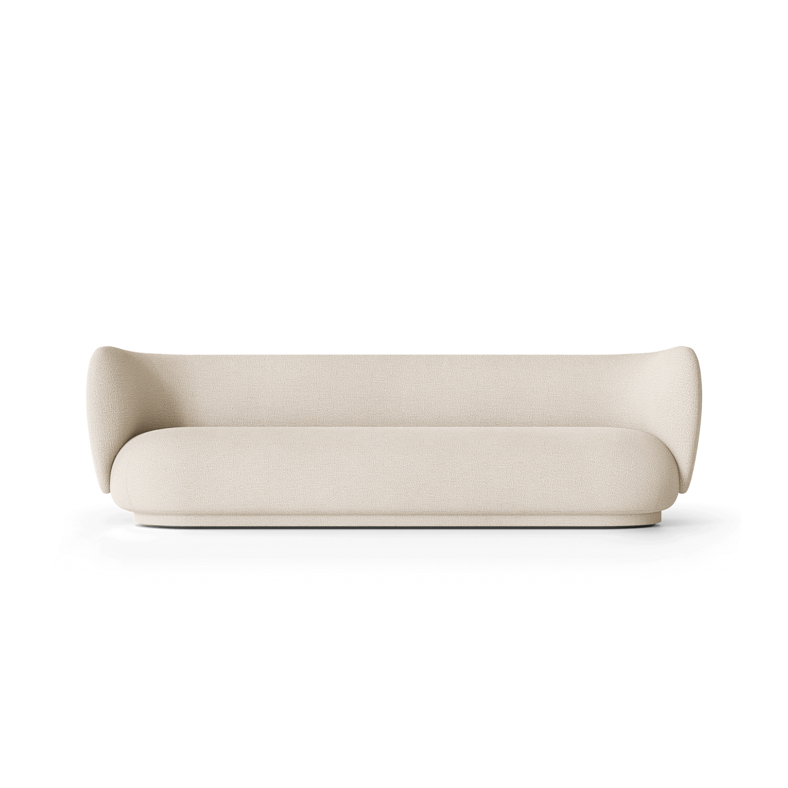 Rico Bouclé 4-Personen-Sofa-Creme