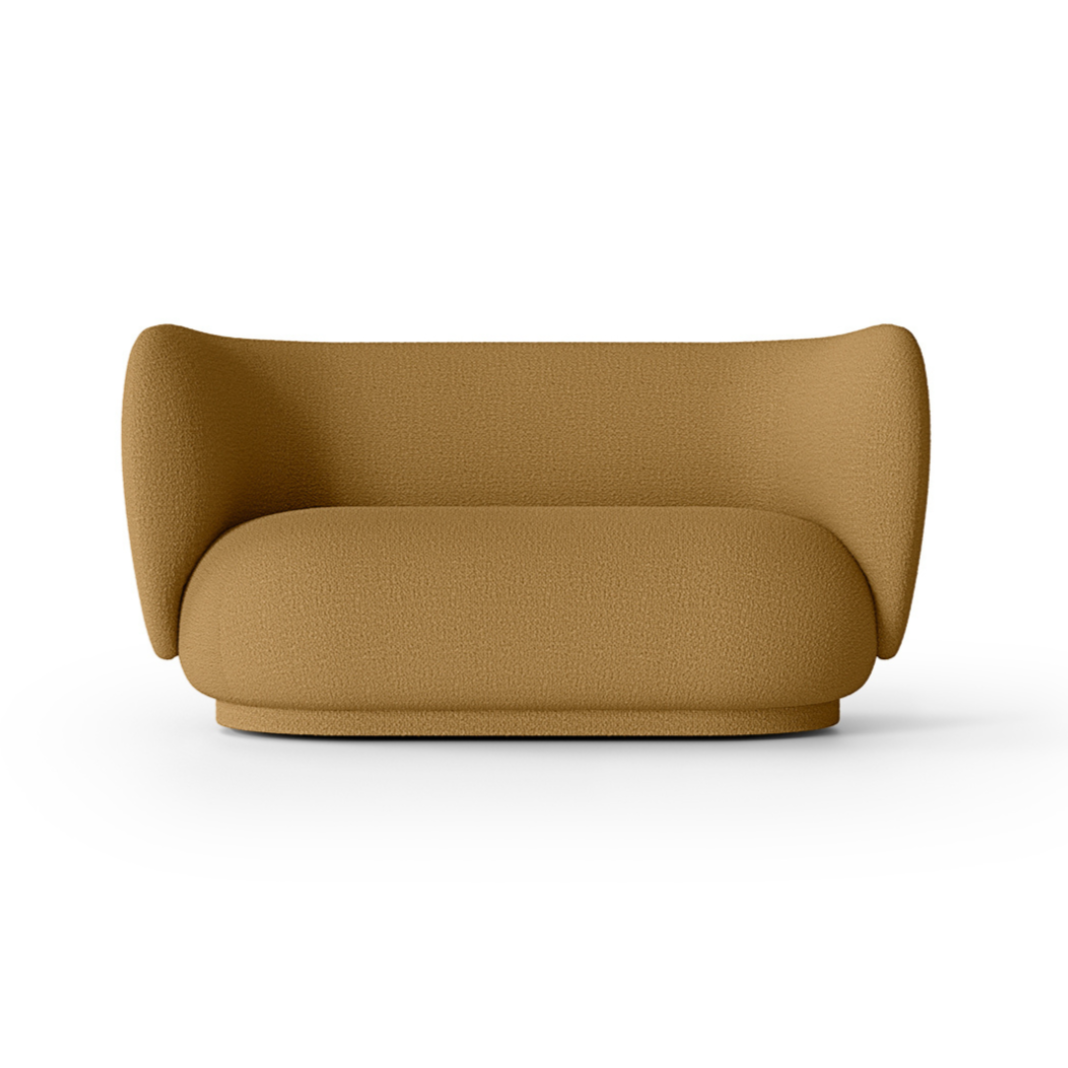 2-seater sofa Rico Wool Bouclé caramel