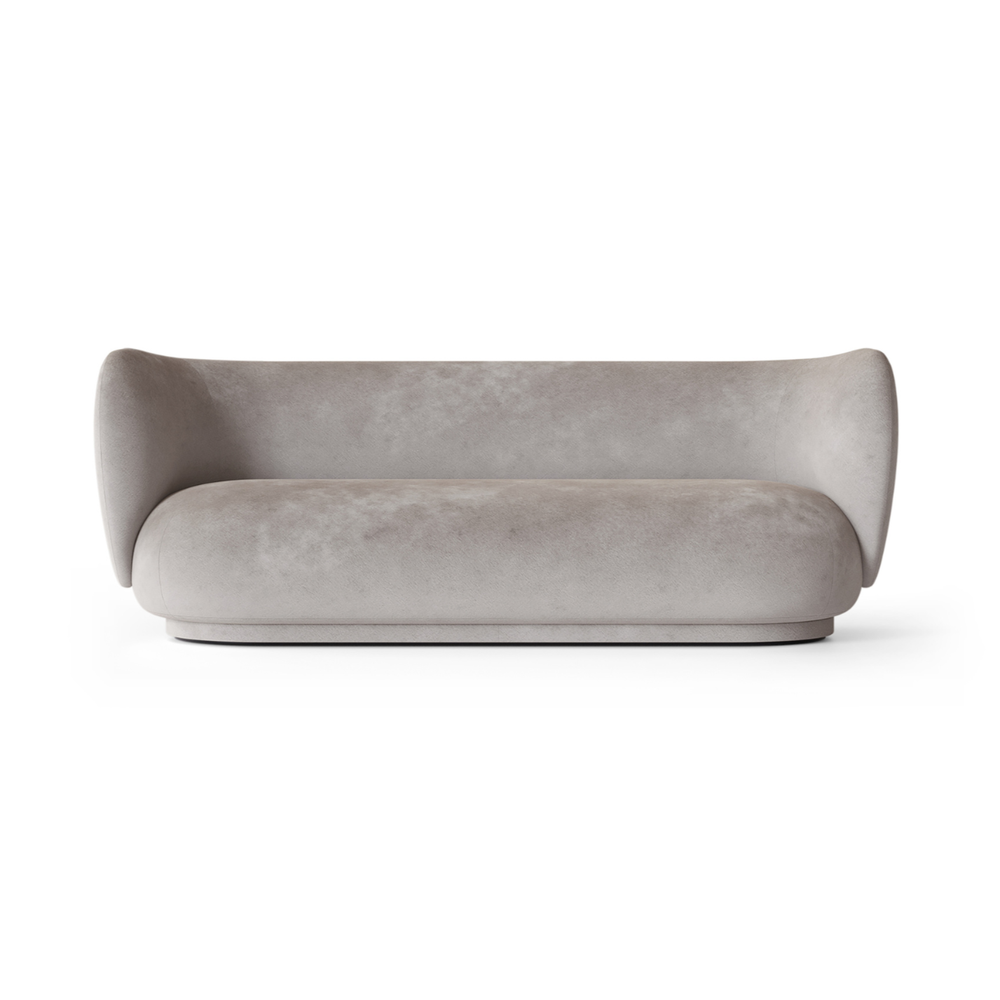 Rico Faded Velvet Gray Sofa