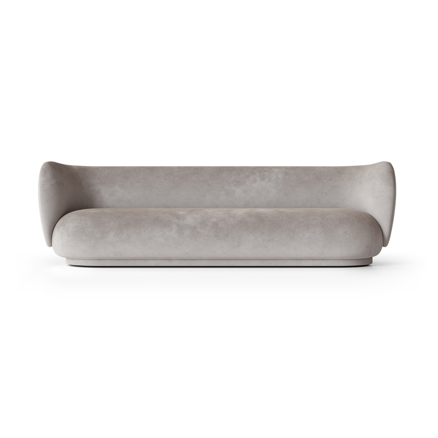 Rico verblasste Velvet Grey 4-Sitzer-Sofa