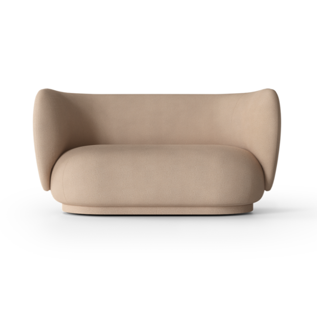 2-person sofa Rico brushed sand