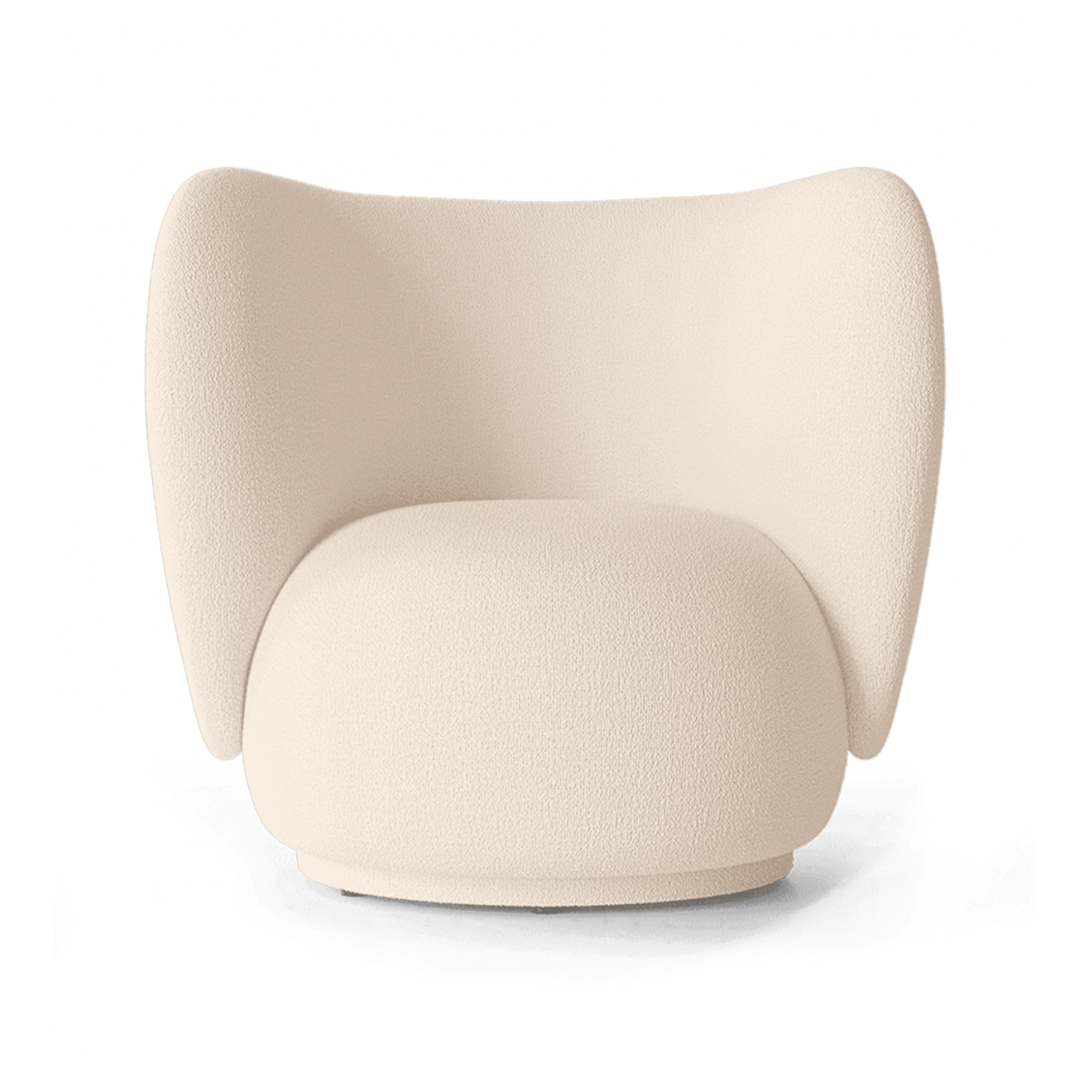 Rico Lounge Wool Boucle rotary armchair broken white