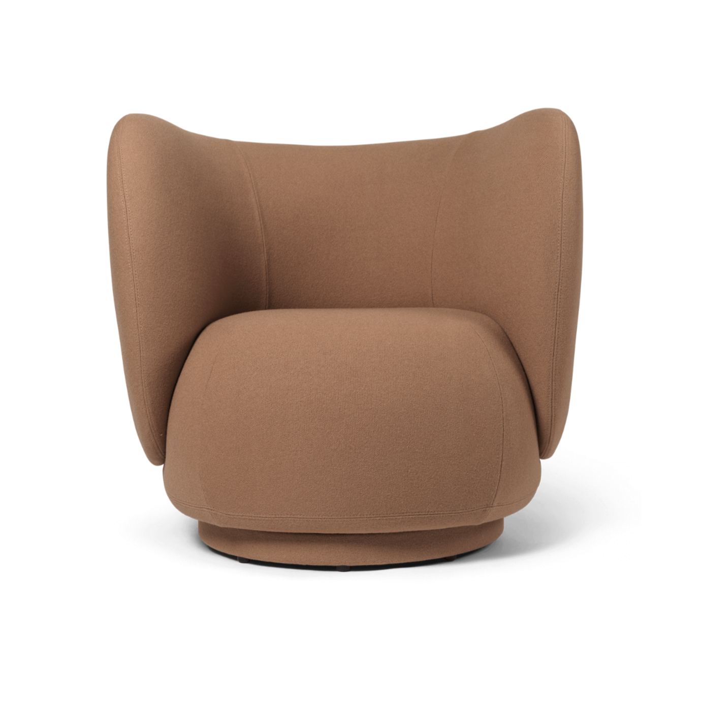 Rico Lounge rotary armchair brown tonus