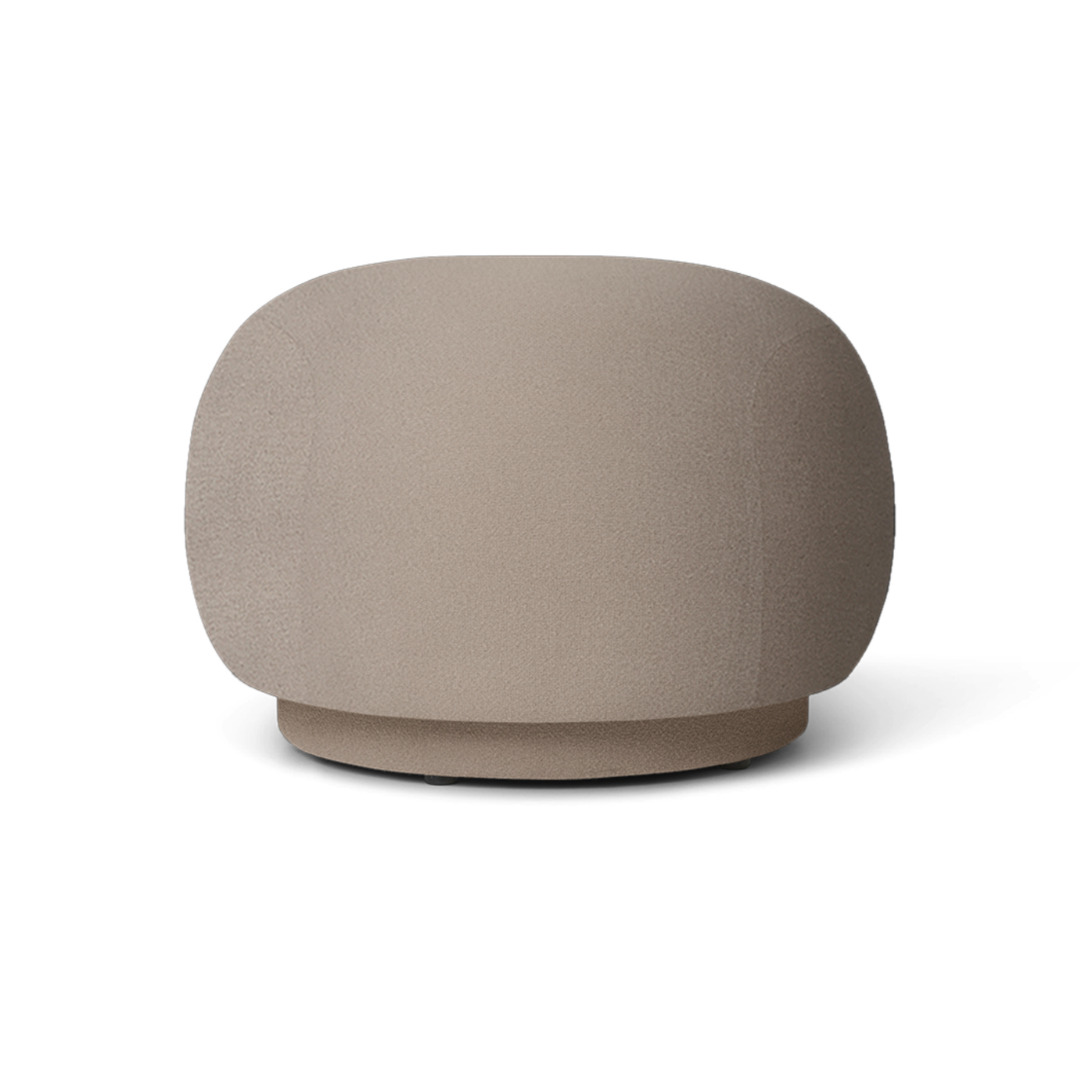 Pouf rico brushed warm gray