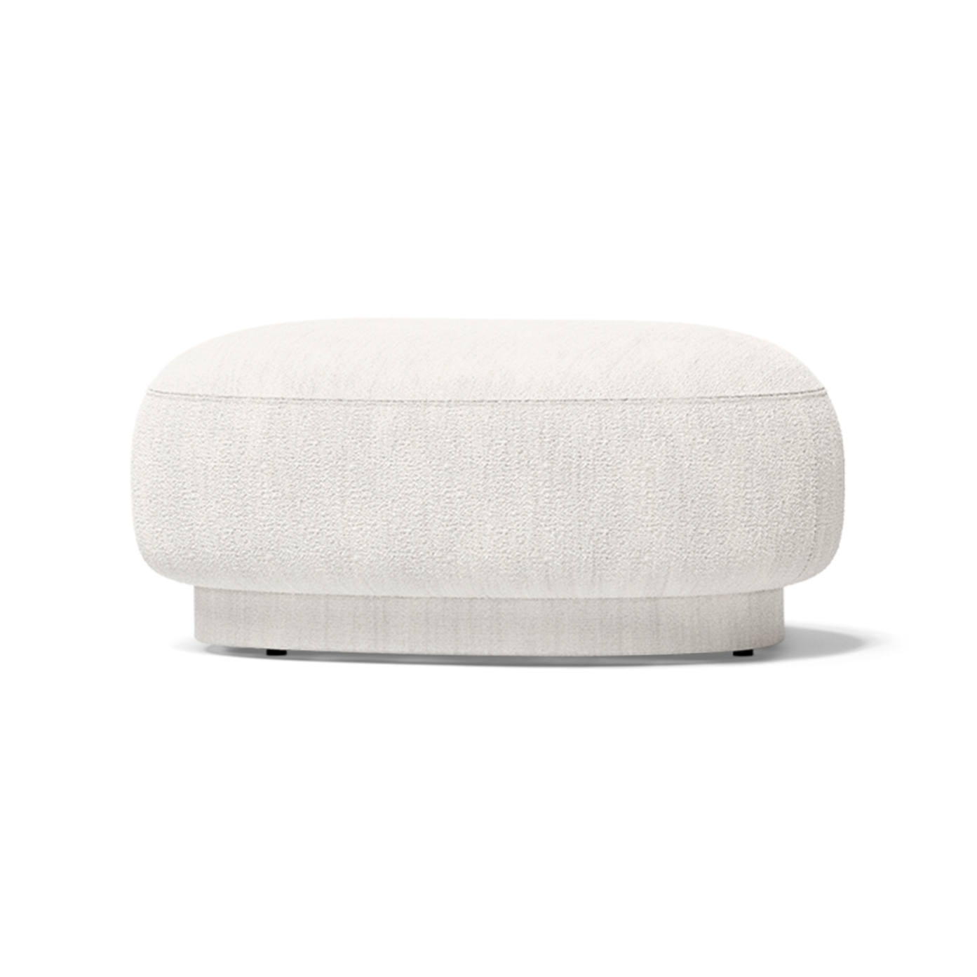 Pouf rico loveer bouclé broken white