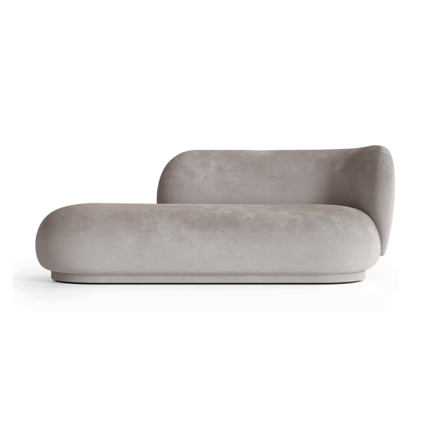 Rico Divan verblasste Velvet Right Sofa Grey