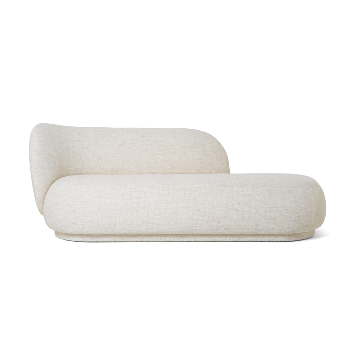 Sofa lewostronna RICO DIVAN Boucle złamana biel