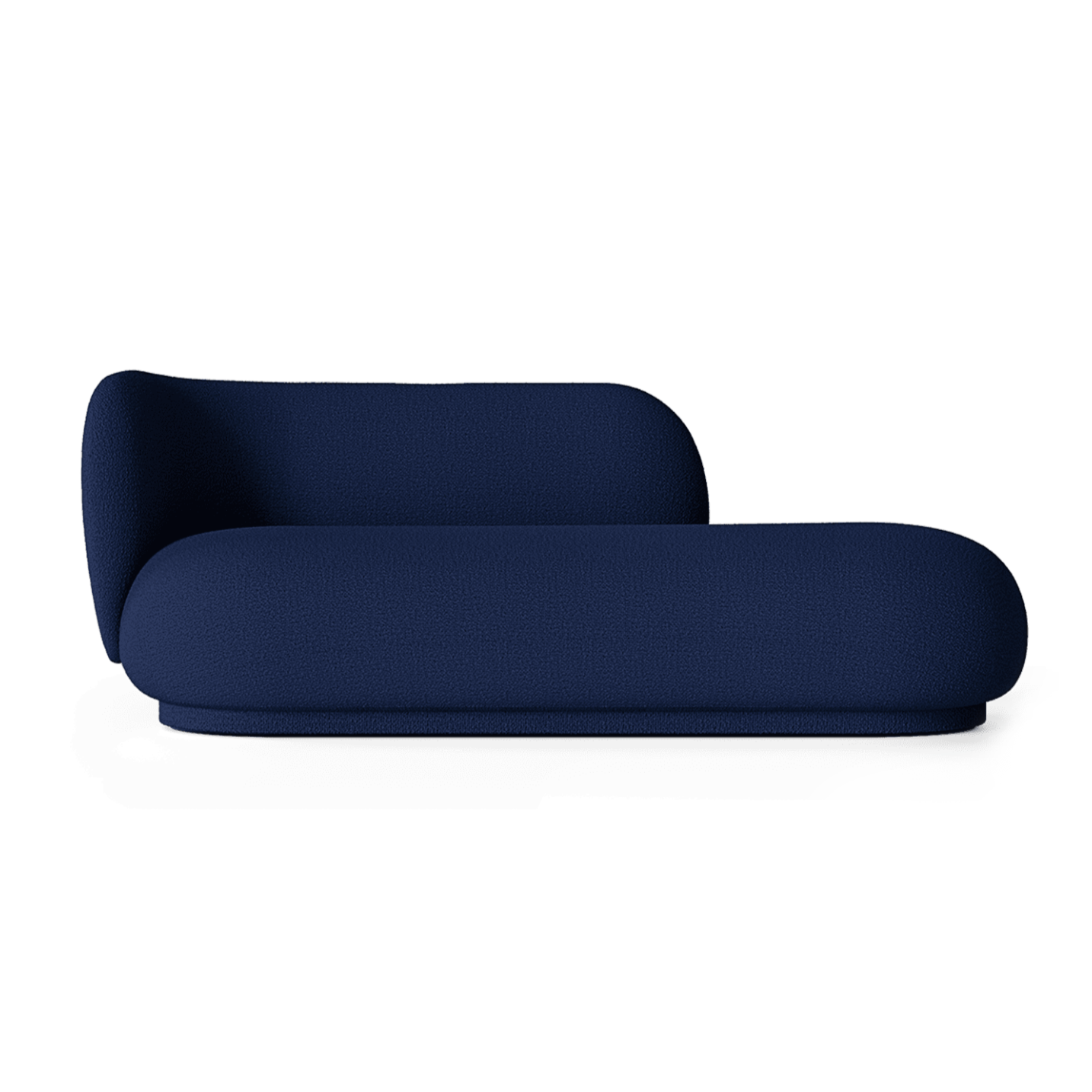 Rico Divan Wool Bouclee links -Hand -Sofa Marine Blau