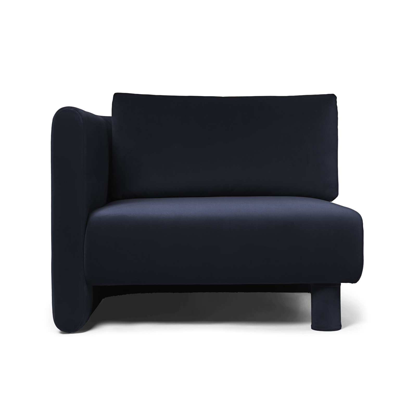 Dase modular sofa - left -handed element Rich velvet navy blue