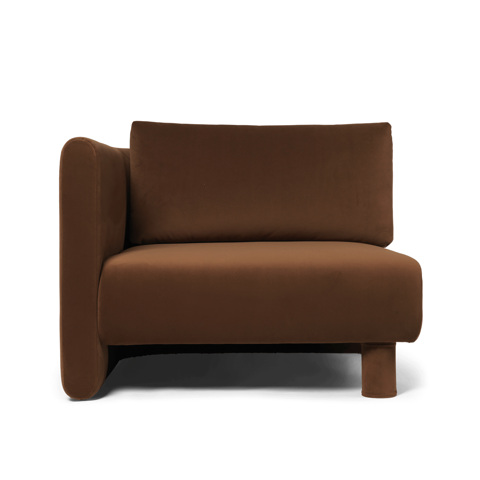 Dase modular sofa - left -handed element Rich velvet brown