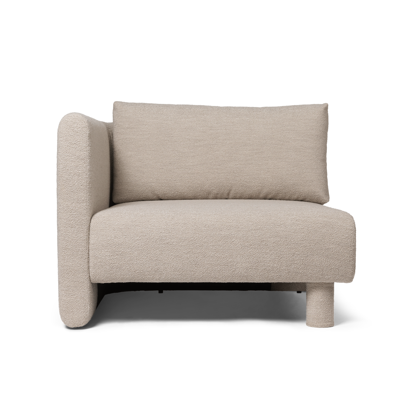 Sofa modułowa DASE - element lewostronny Soft Bouclé beżowy