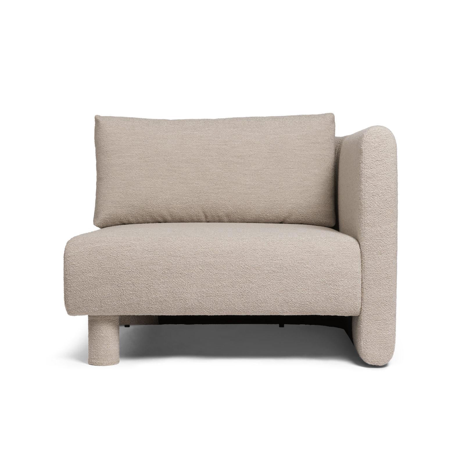 Sofa modułowa DASE - element prawostronny Soft Bouclé beżowy