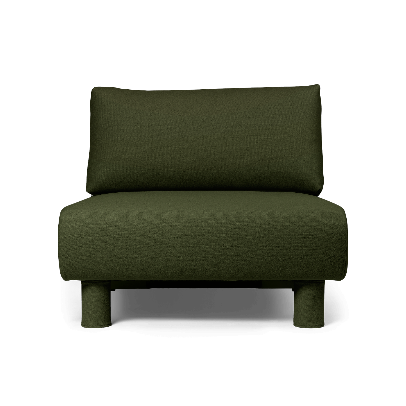 Dase modulares Sofa - zentrales Element dunkelgrüner Tonus