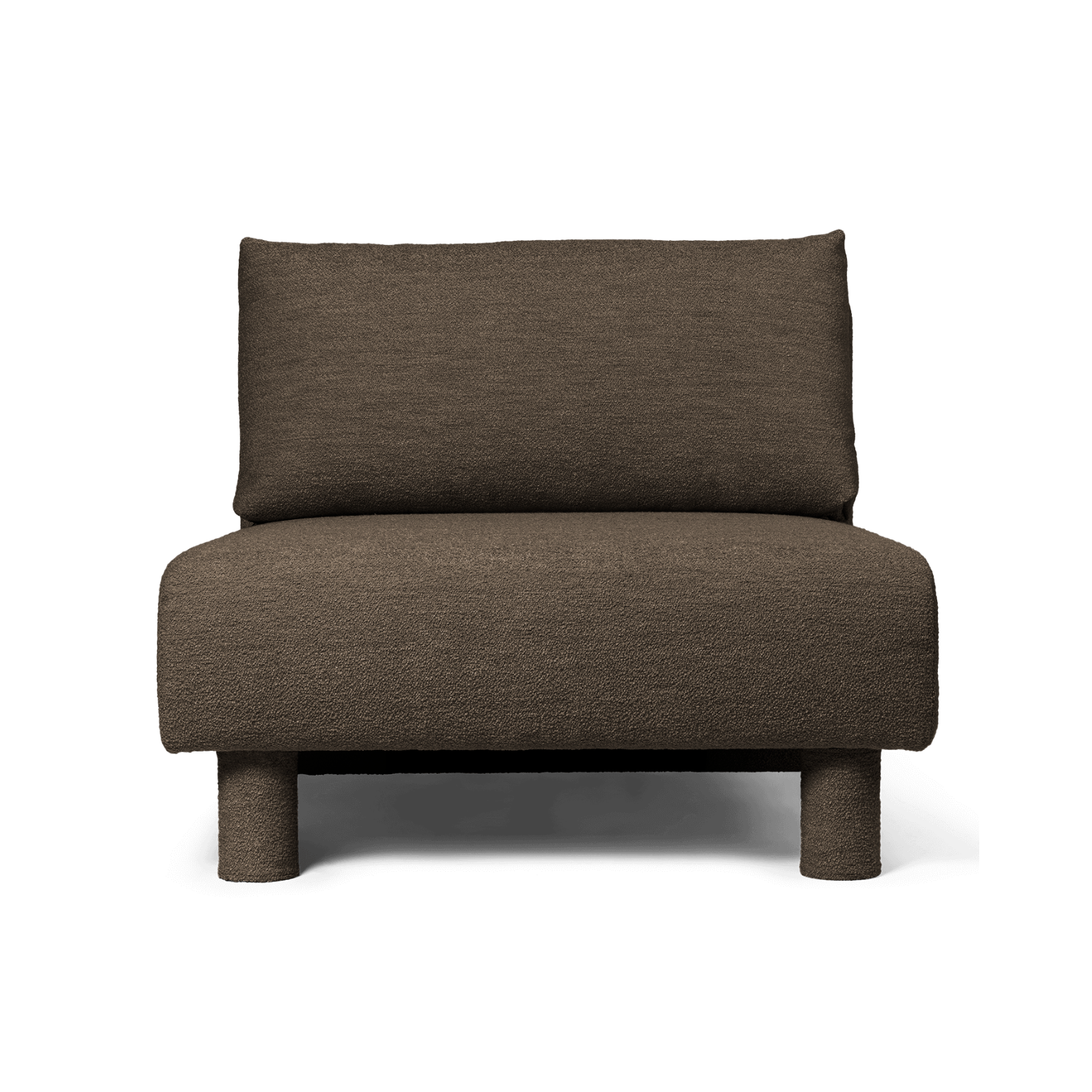 Sofa modułowa DASE - element środkowy Soft Bouclé ciemny brązowy