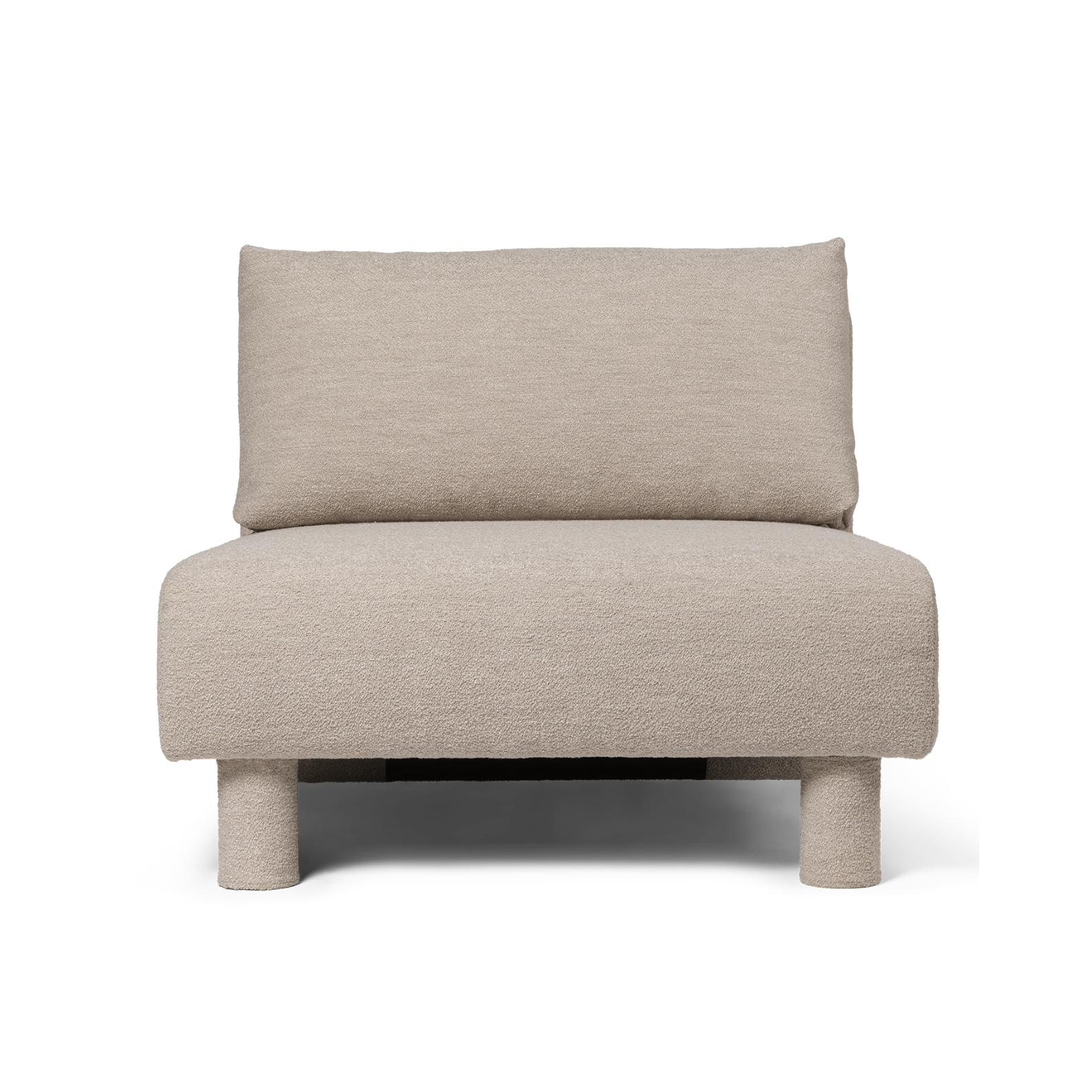 Dase -Modularsofa - Das mittlere Element von Soft Boulé Beige