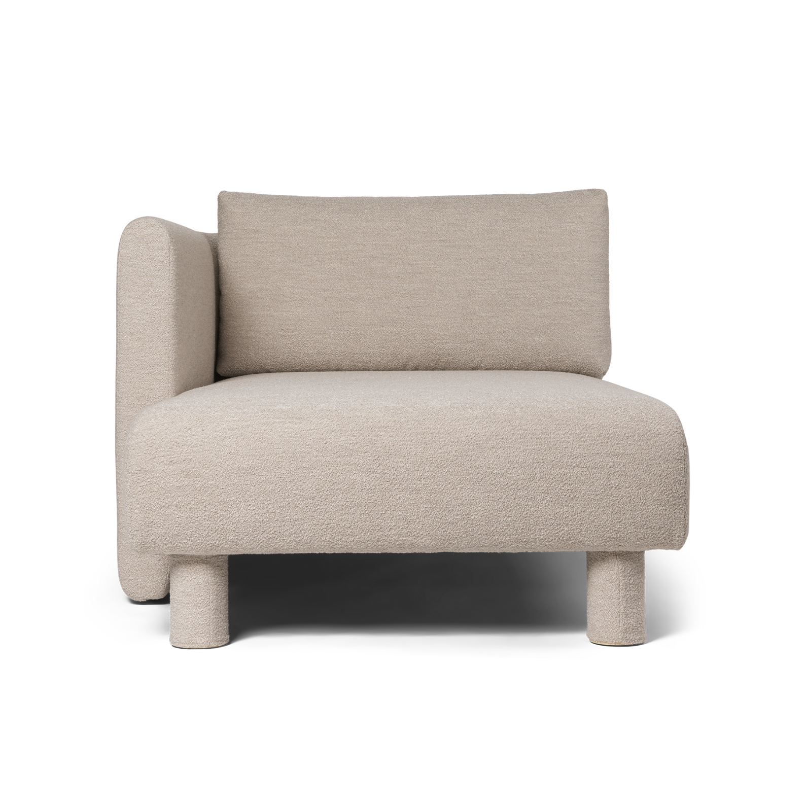 Sofa modułowa DASE - szezlong lewostronny Soft Bouclé beżowy