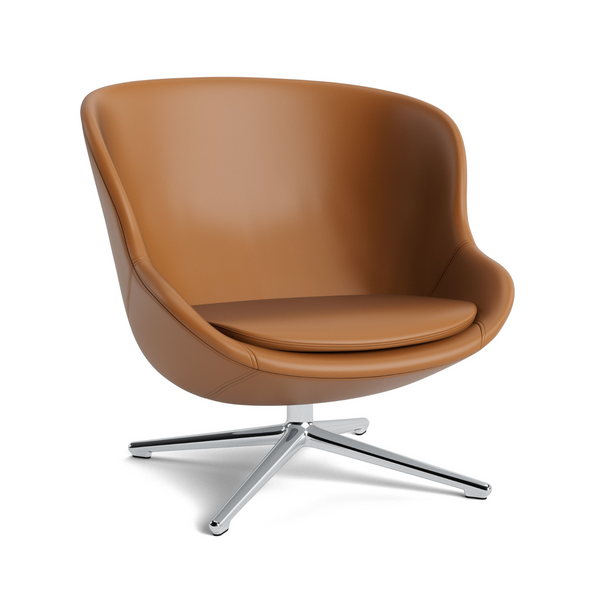 Hyg Low armchair with an aluminum base