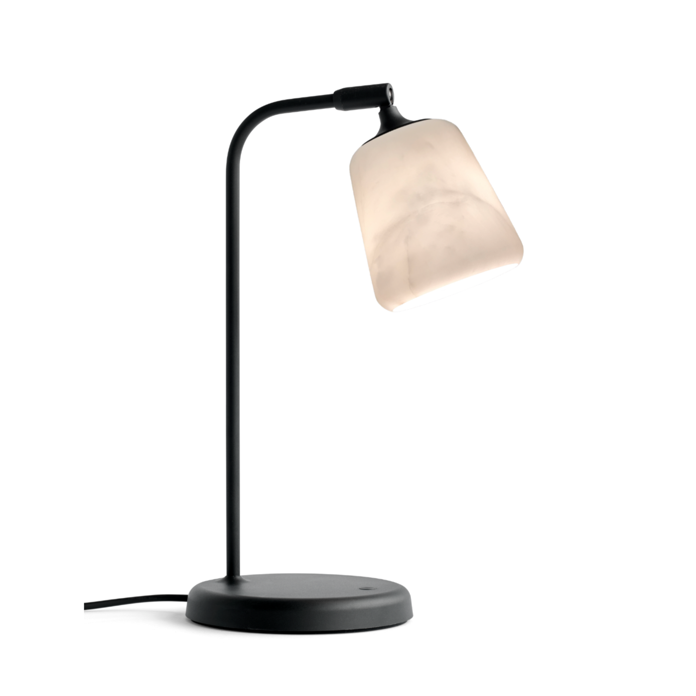 Material Desk Lampe - der schwarze Schaf weiße Marmor