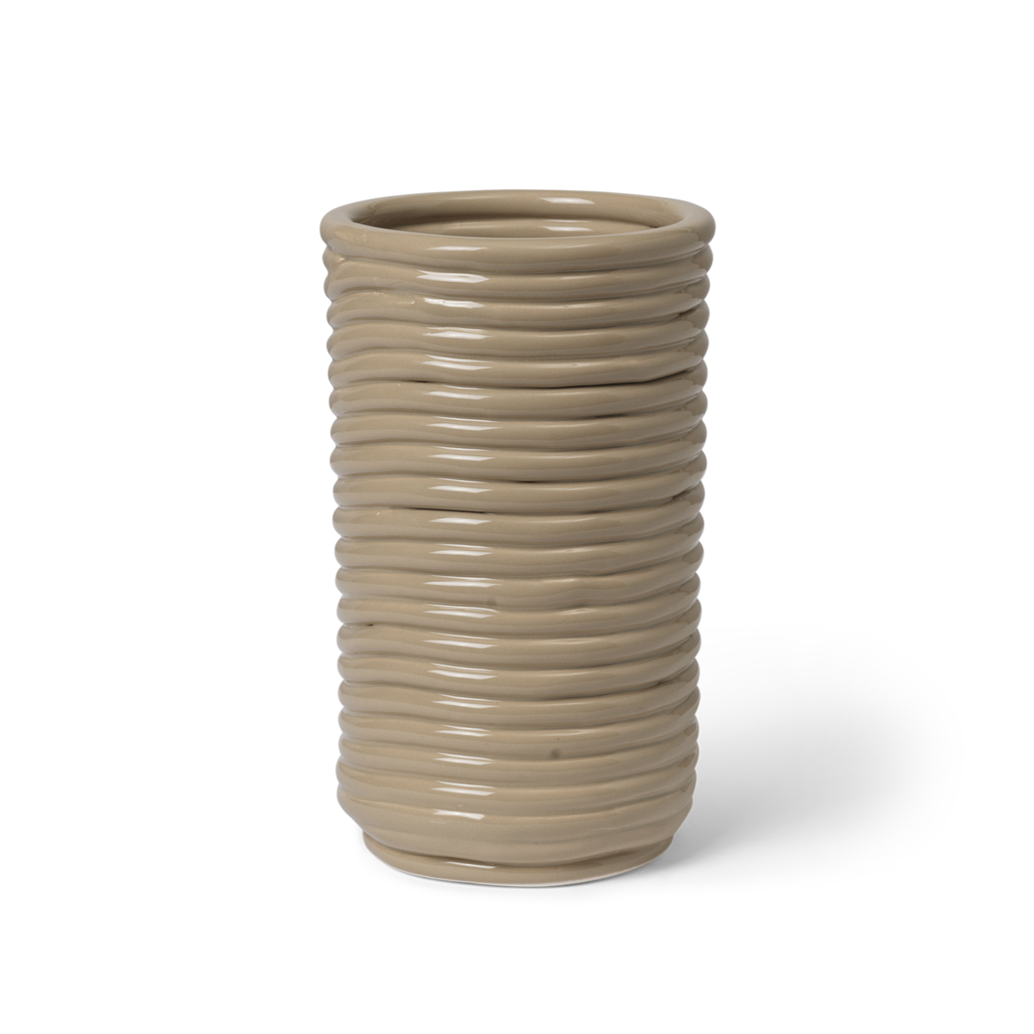 Beige corduroy vase