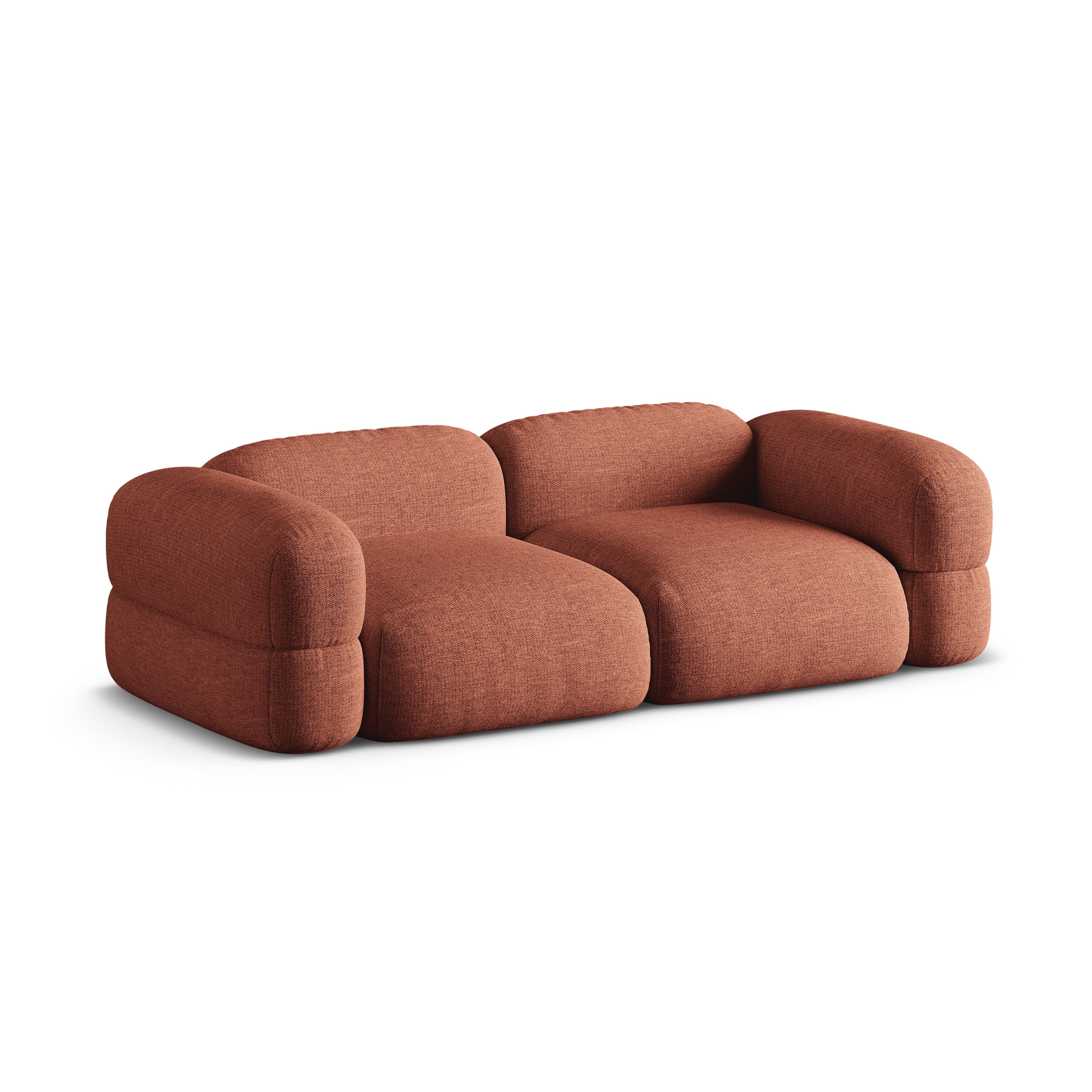 4-seater Sofa ROGER coral chenille