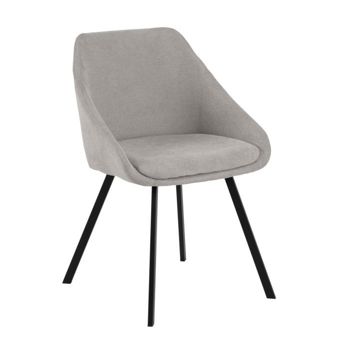 Krzesło LENNARD jasnoszary z czarną podstawą Actona    Eye on Design