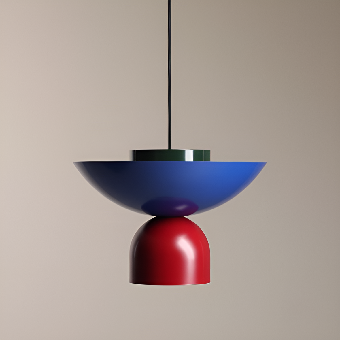 Lampa wisząca ILIA niebieski z czerwonym