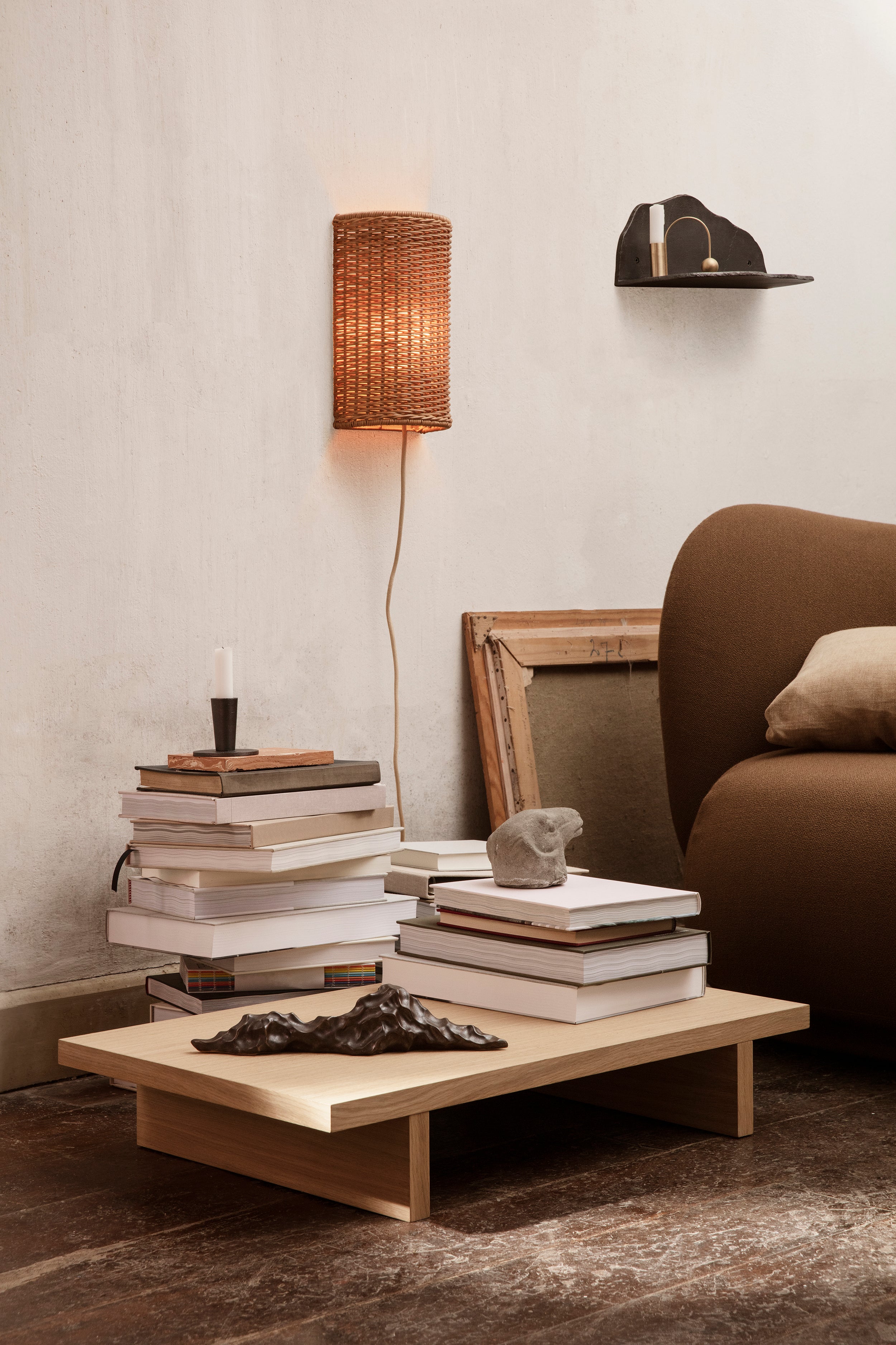 Dou Rattan wall lampshade