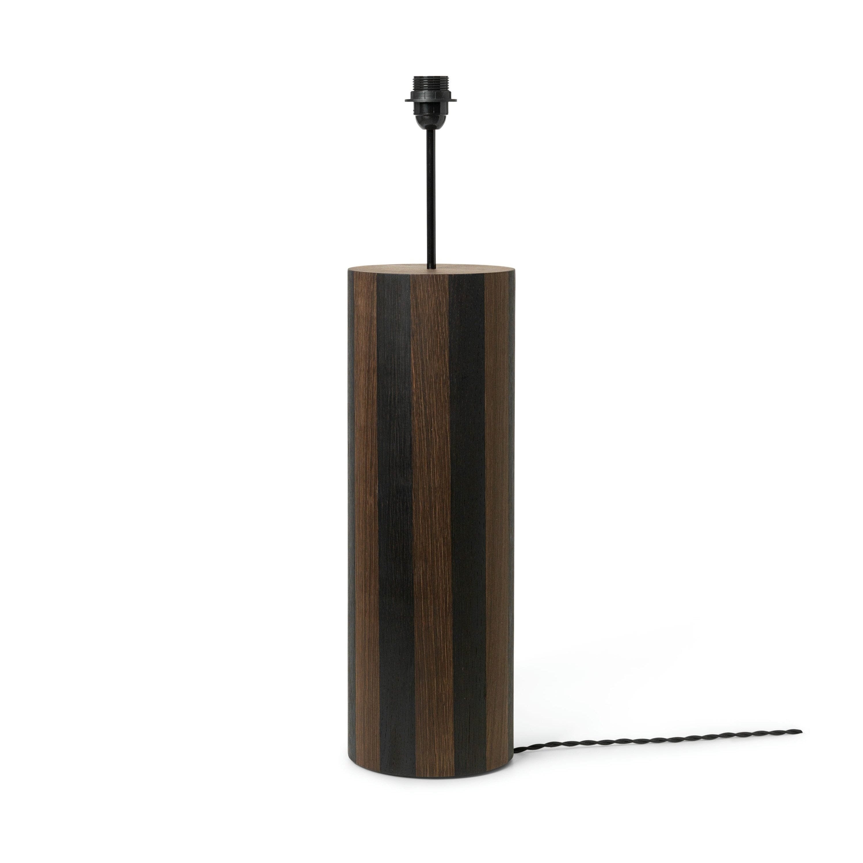 Basic floor lamp Post lines oak veneer