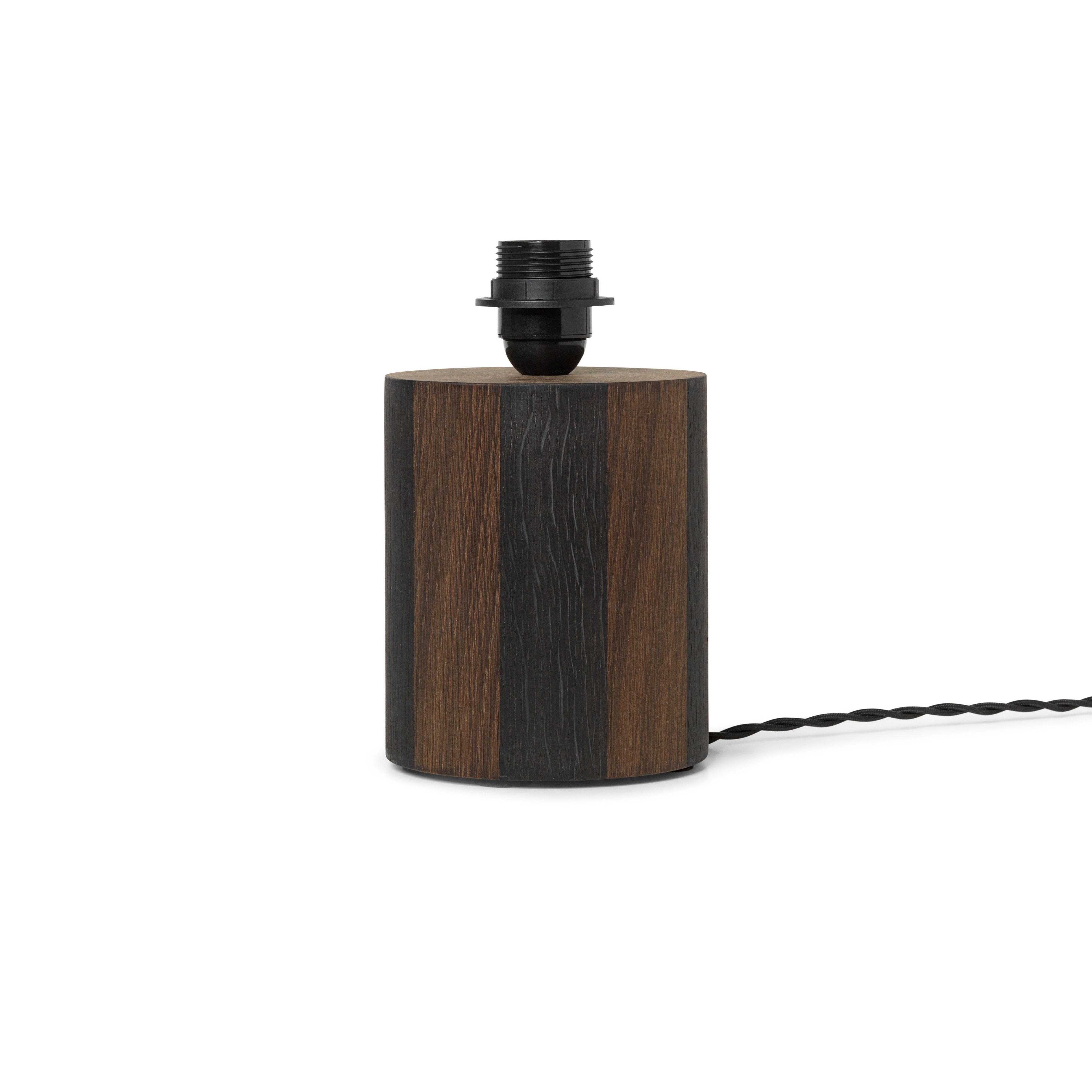 Table lamp base Post lines oak veneer