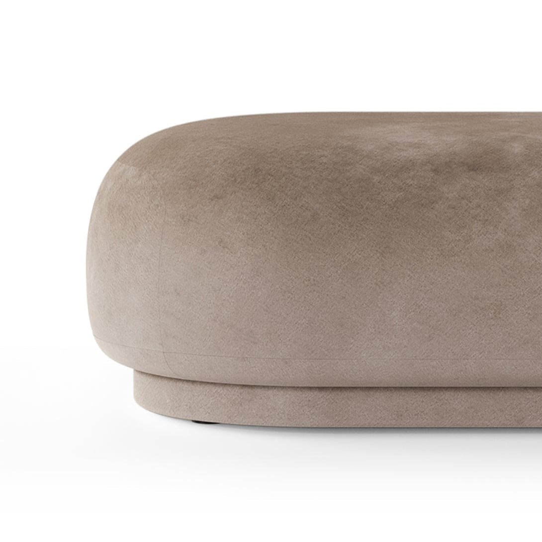 Ottoman rico faded velvet beige