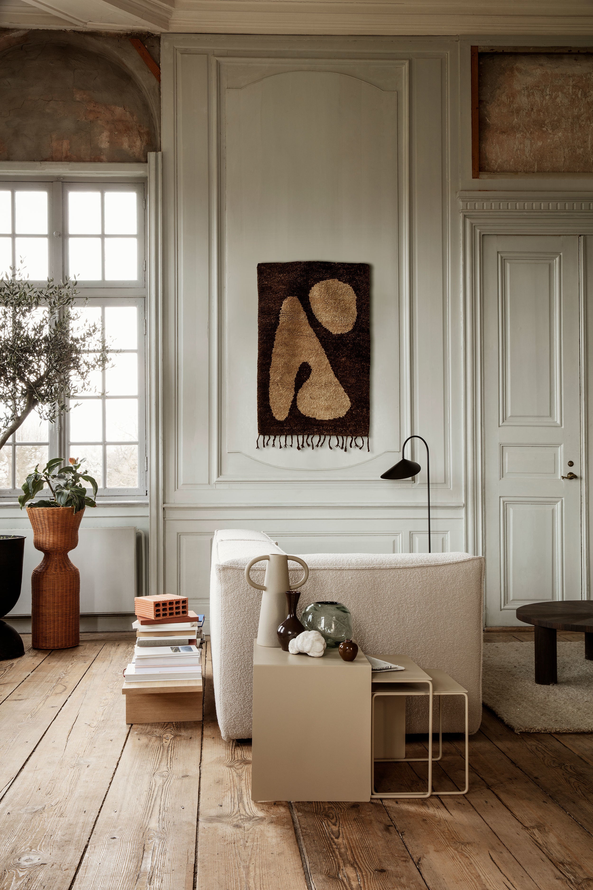 Stojak na rośliny AGNES TALL rattan