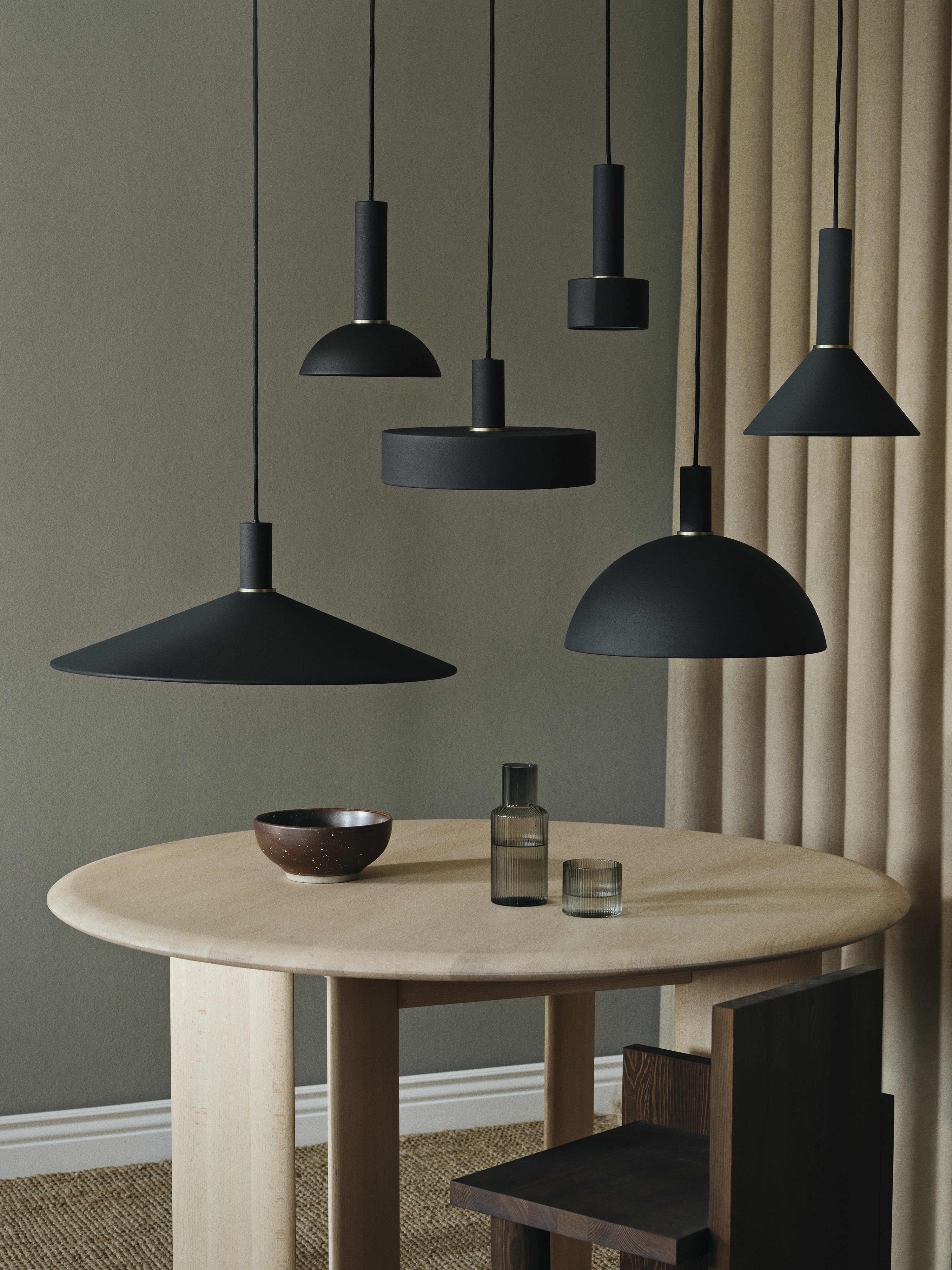 Collect black hanging lamp