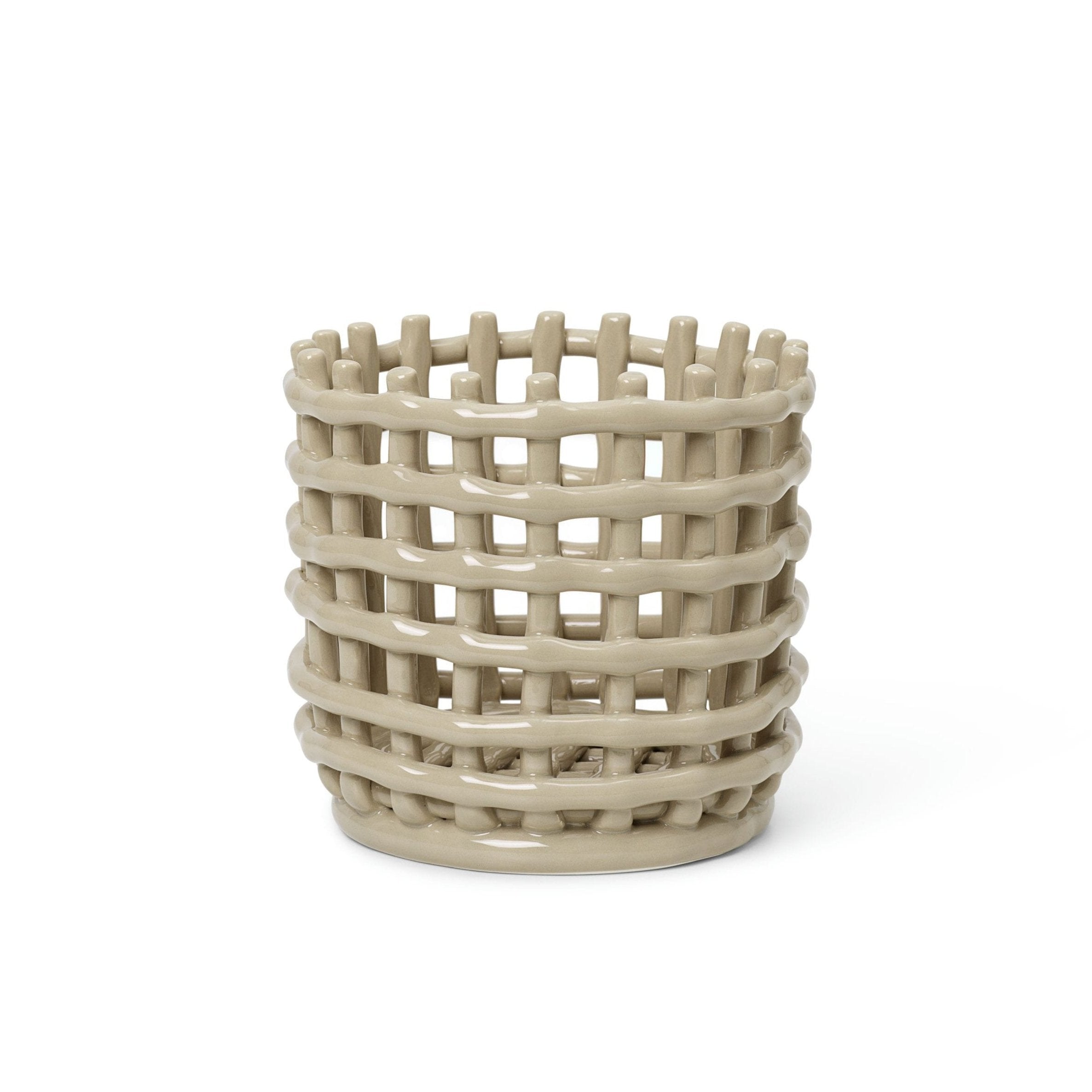 Koszyk CERAMIC BASKET beżowy