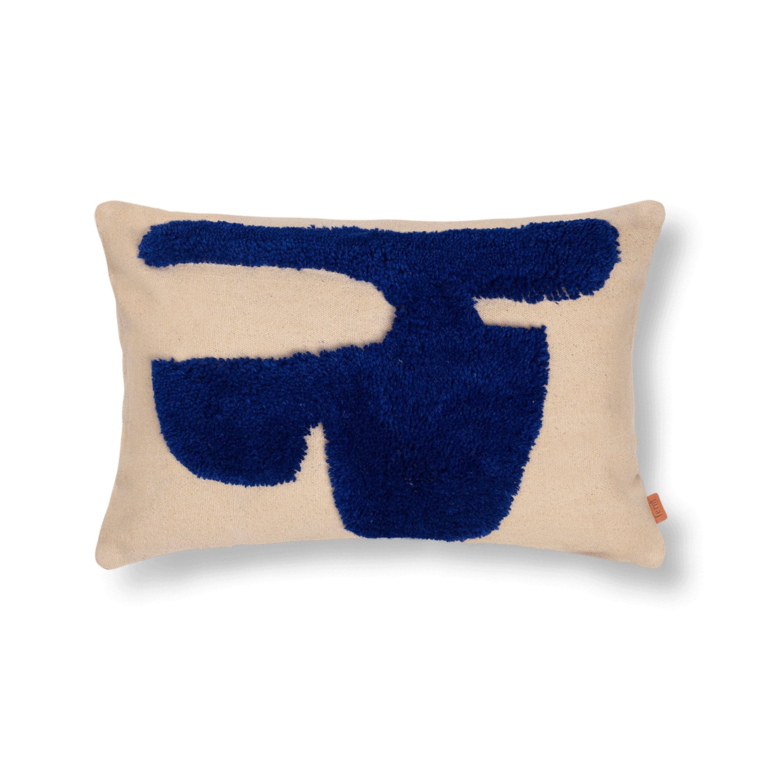 Lay cushion pillow beige with blue