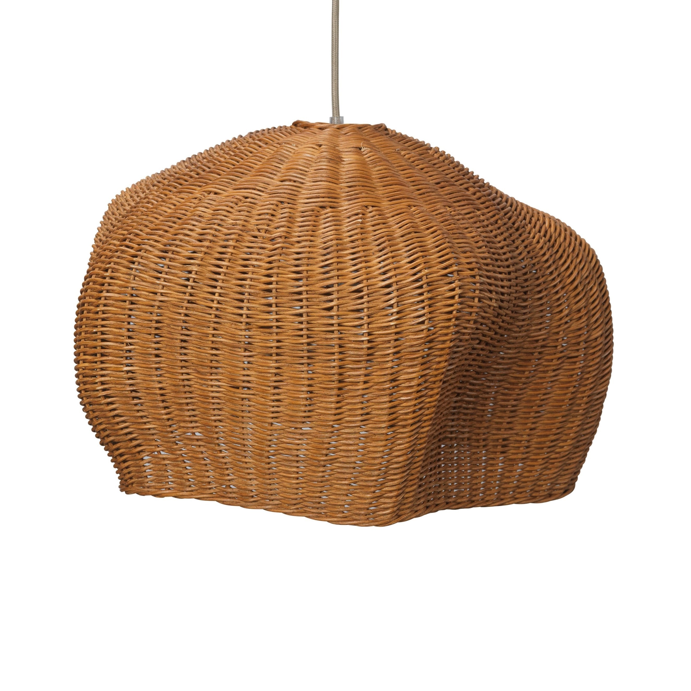 Drape rattan lampshade