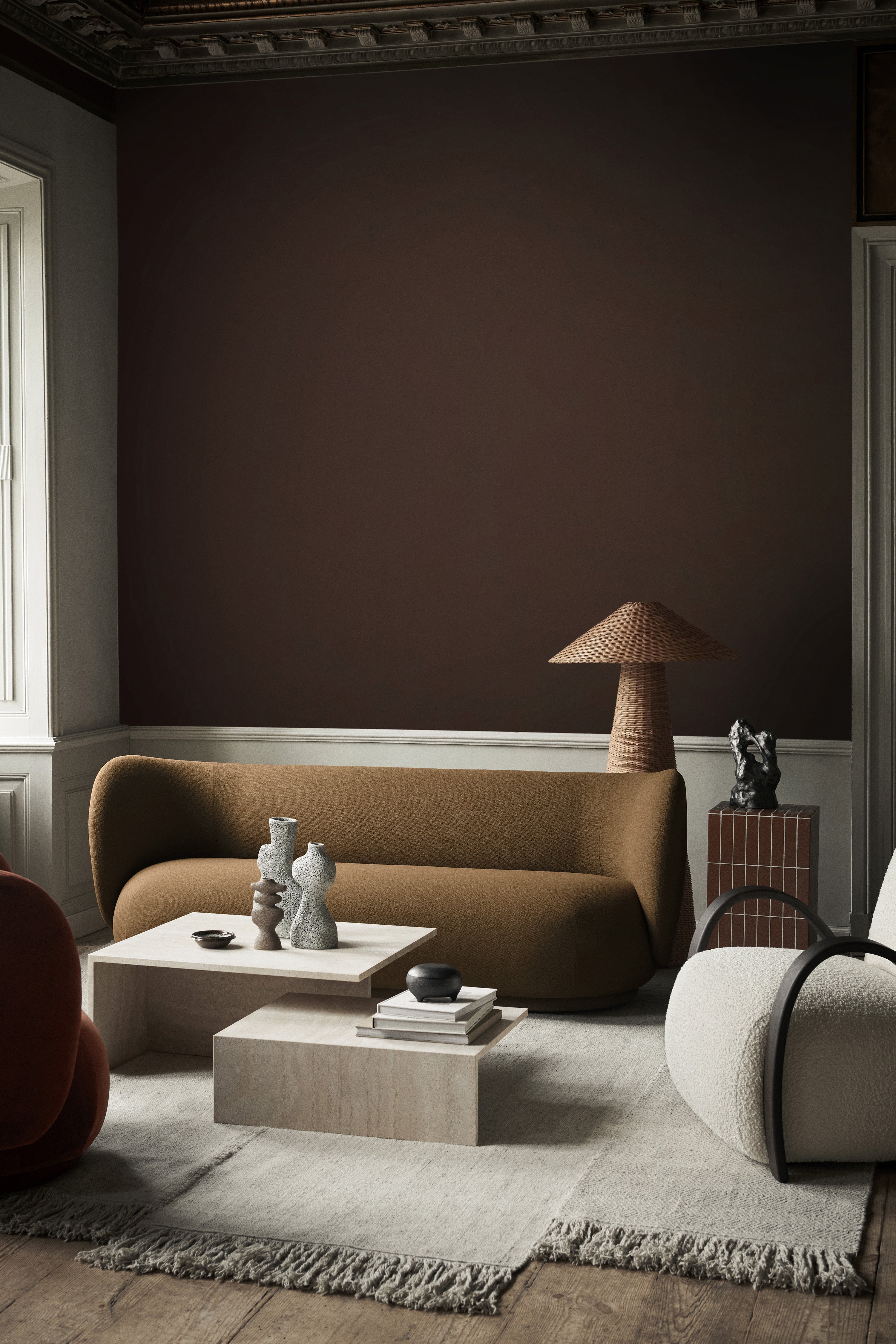 Rico upholstered 3-person sofa