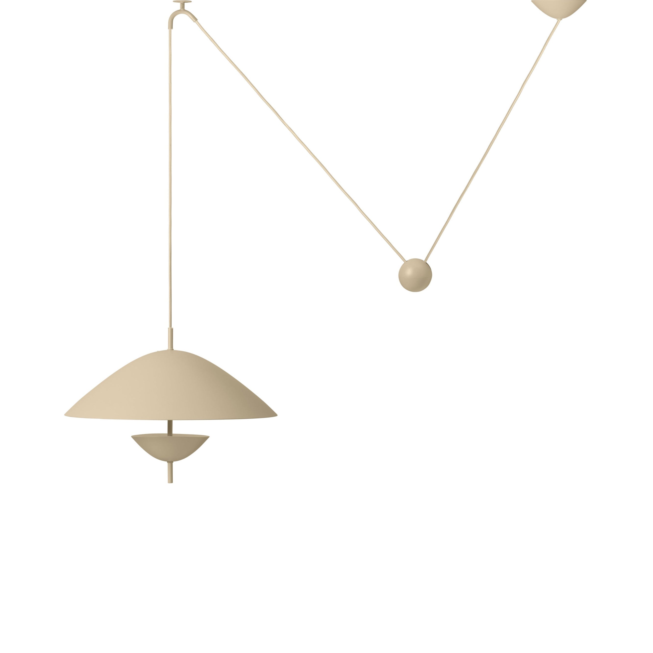 Beige ICE -Bege Hanging Lampe