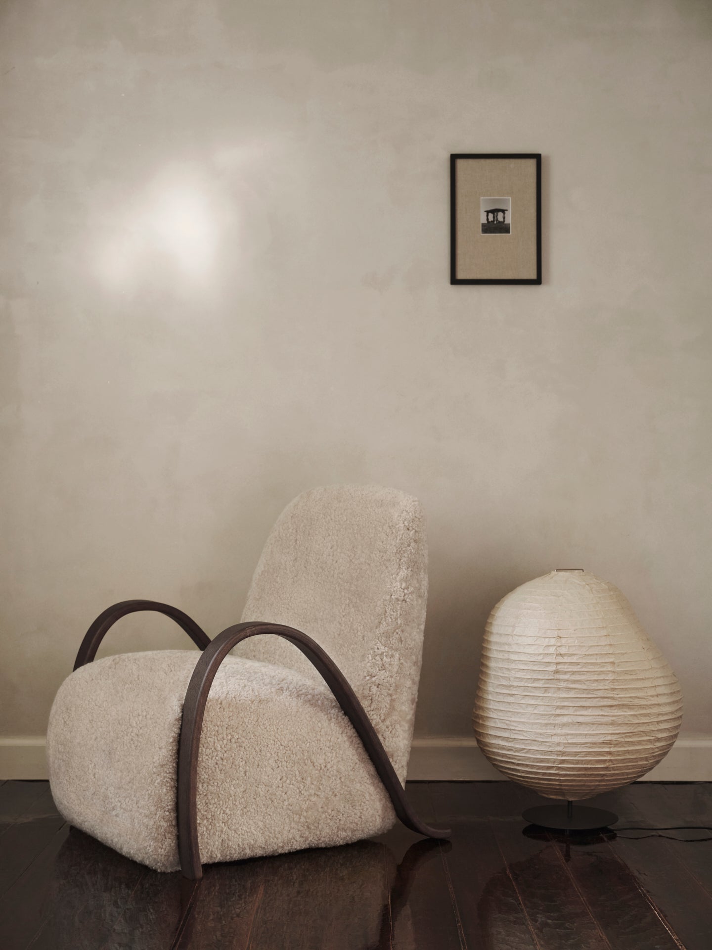 Lampa podłogowa KURBIS LOW papier Washi