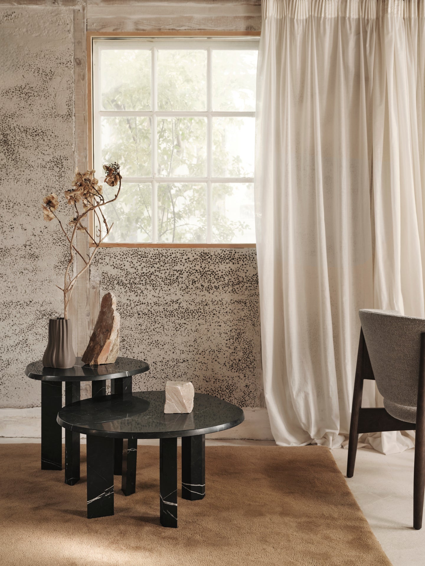 Moire anthracite vase