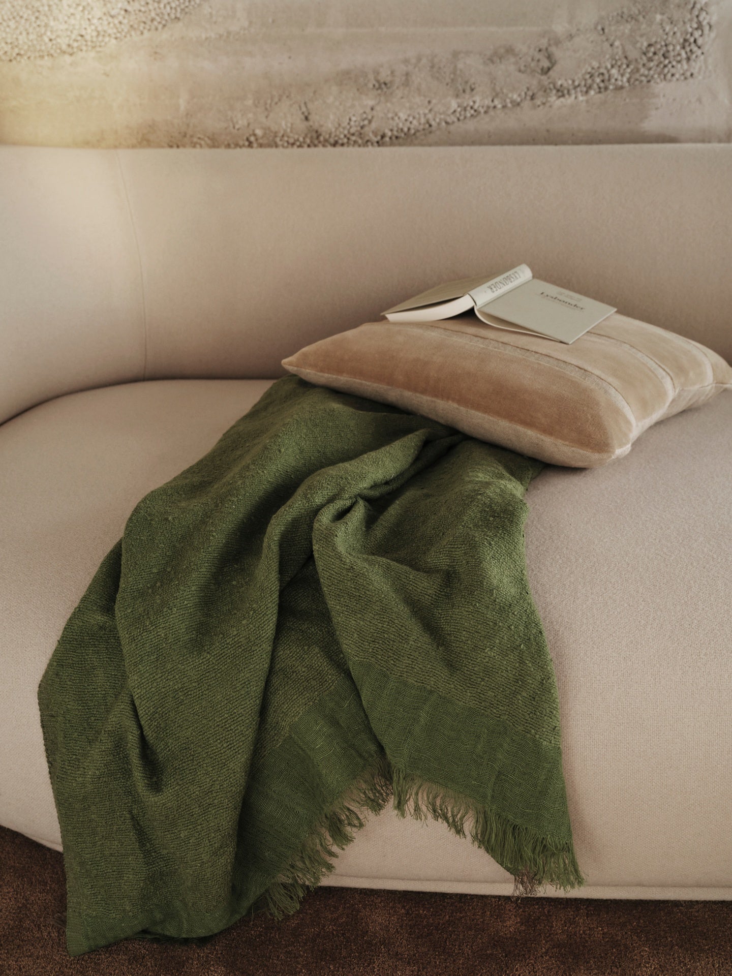 WEAVER bedspread avocado