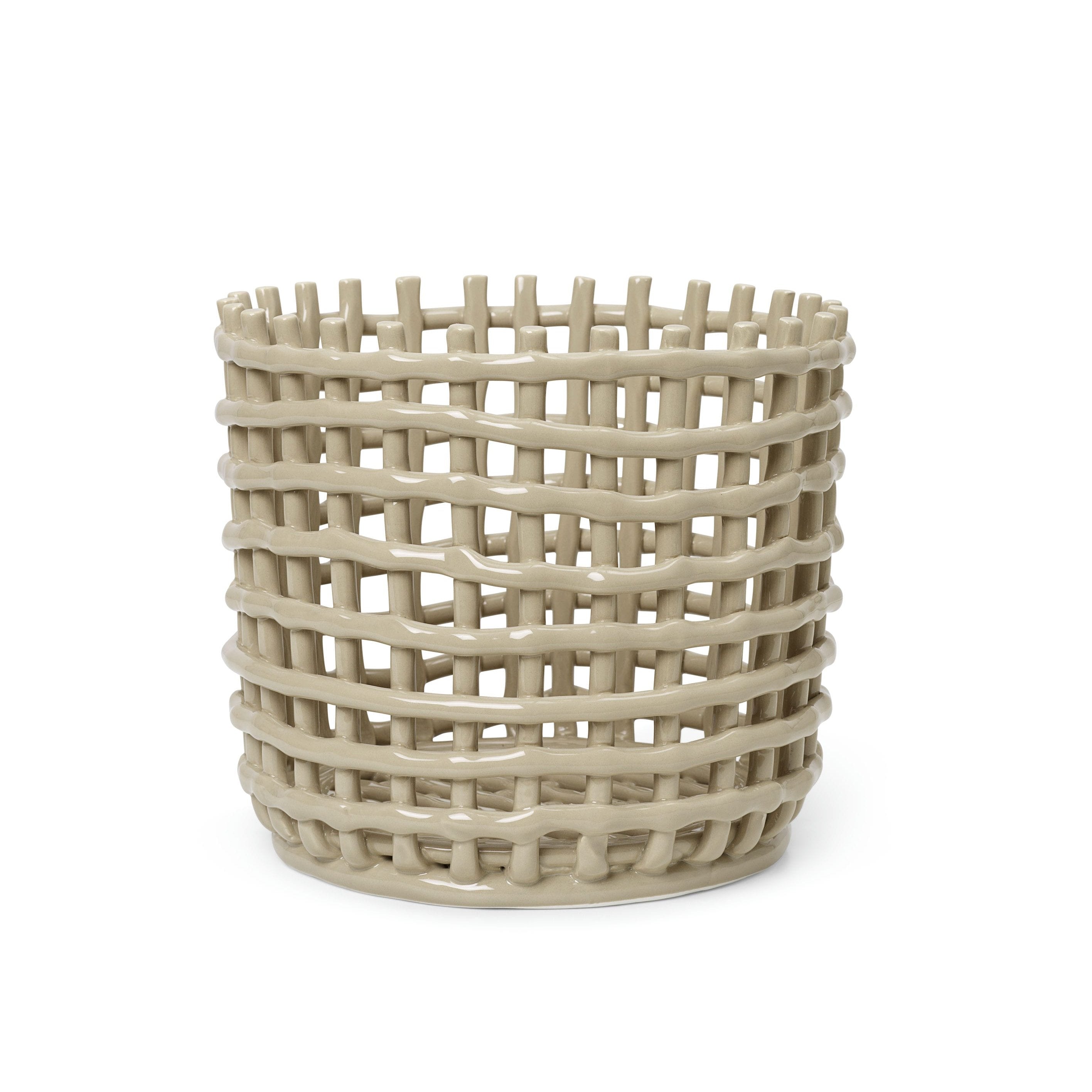 Koszyk CERAMIC BASKET beżowy