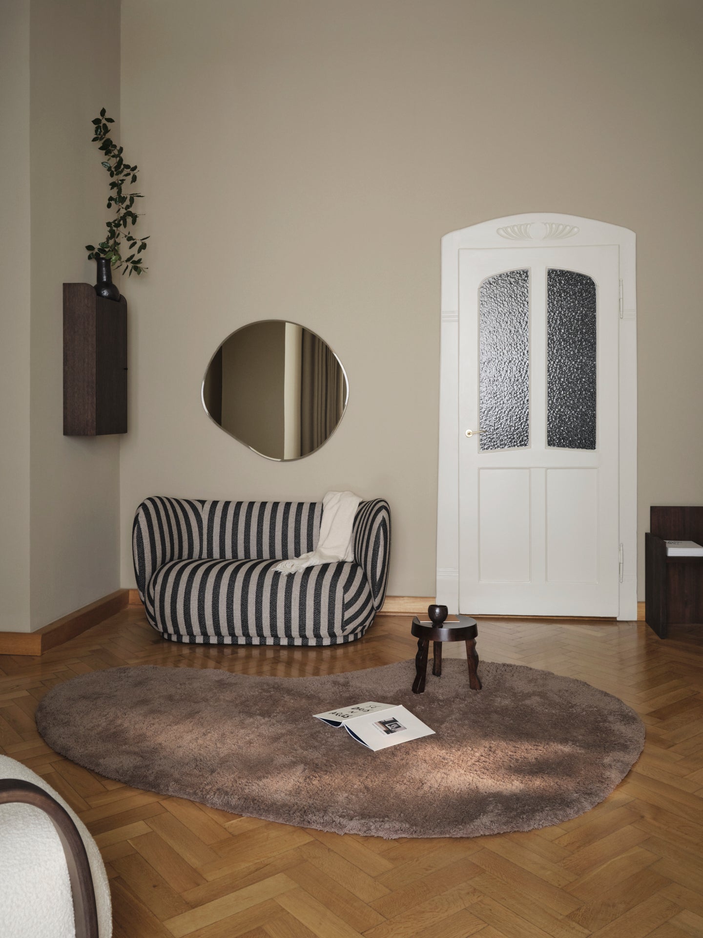 Sofa 2-osobowa RICO Louisiana czarno-biały