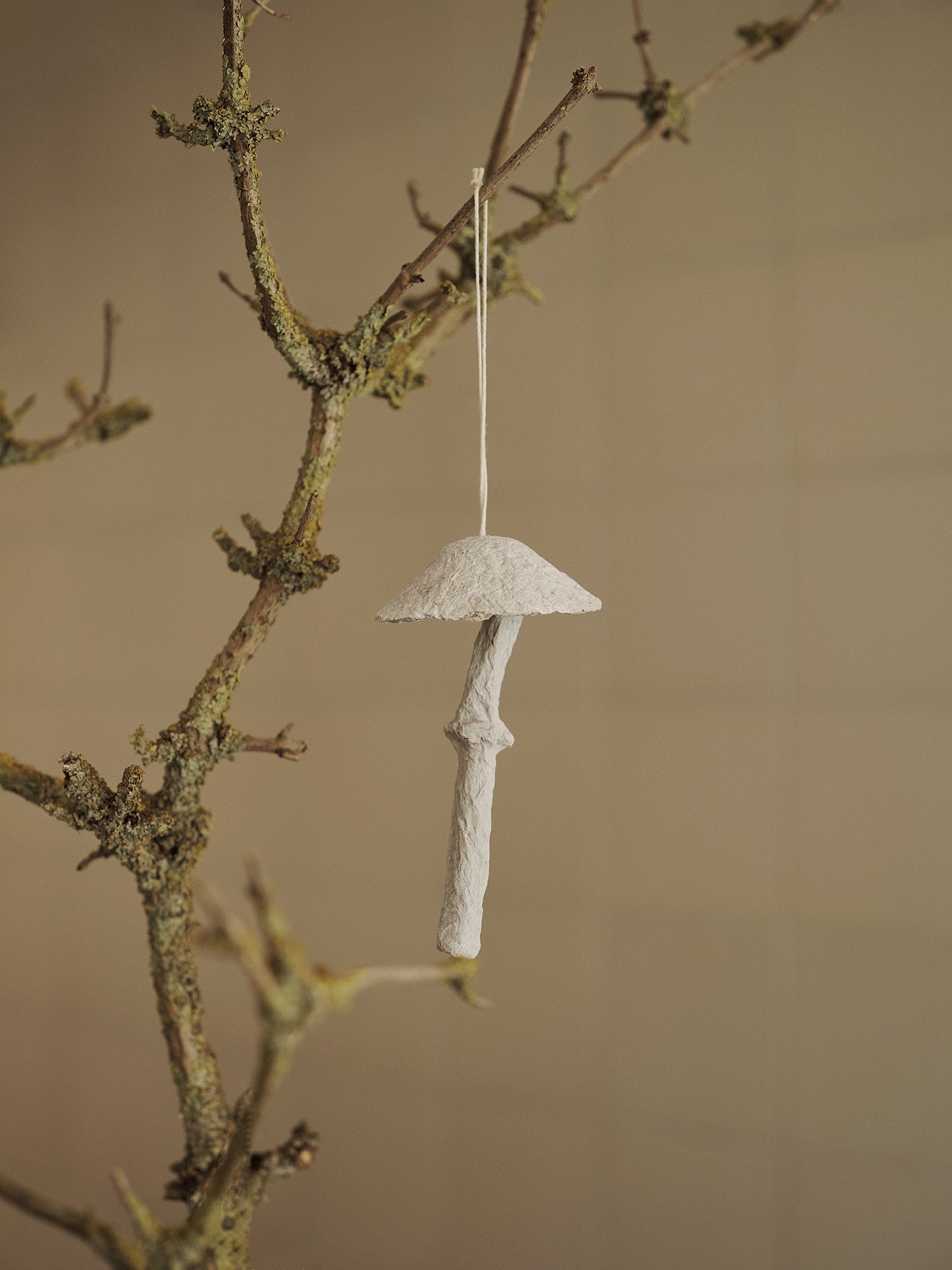 Zestaw dekoracji choinkowych MUSHROOM złamana biel