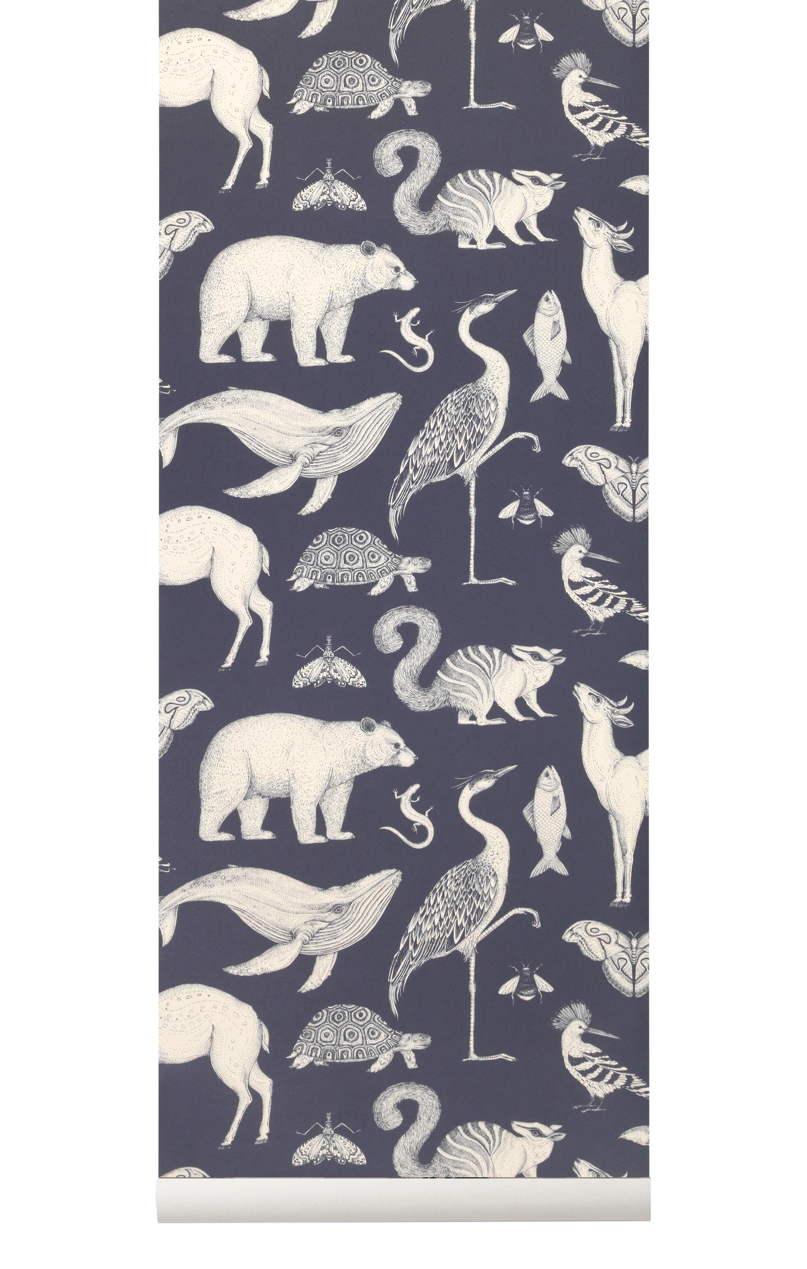 Wallpaper KATIE SCOTT - ANIMALS dark blue