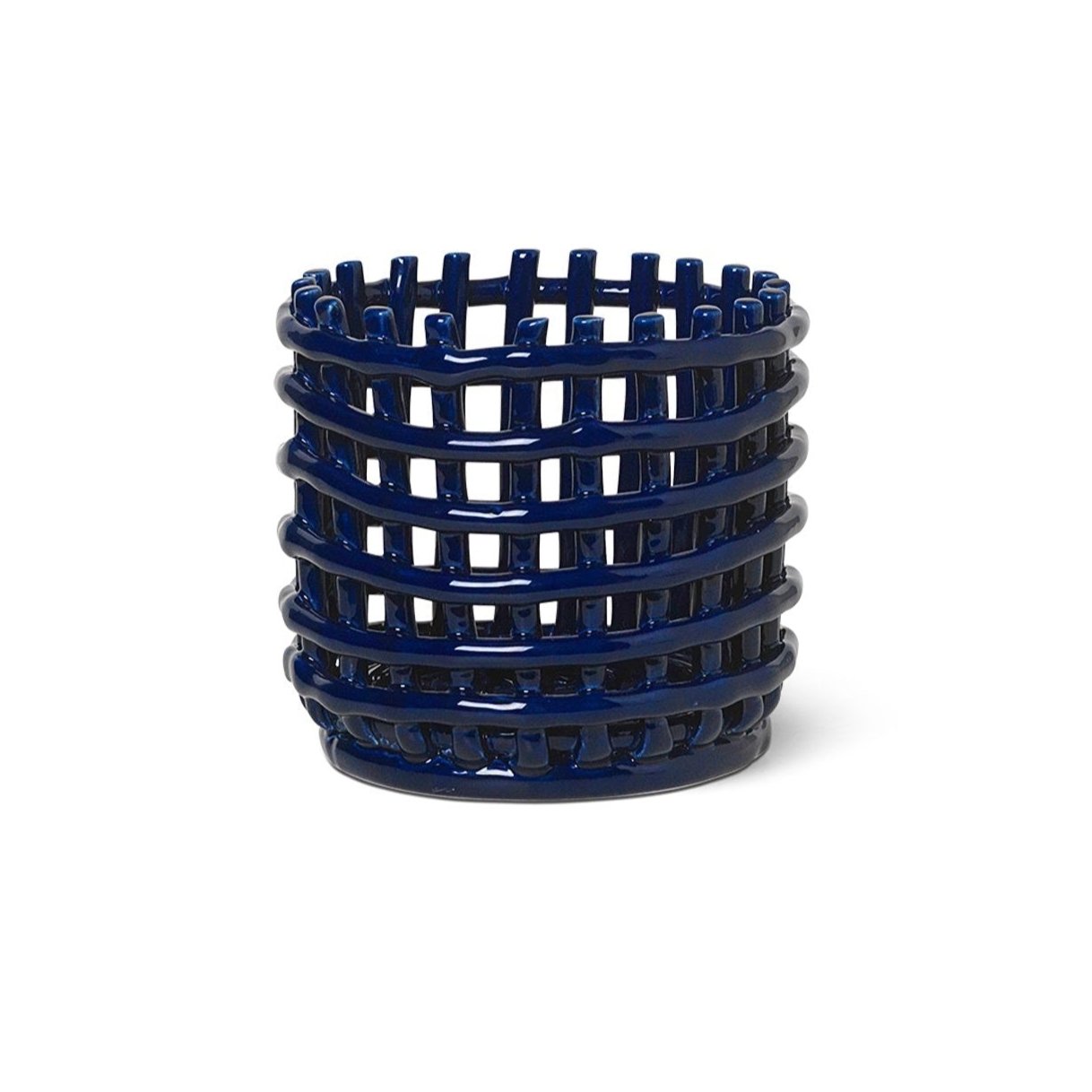 Ceramic basket Basket blue