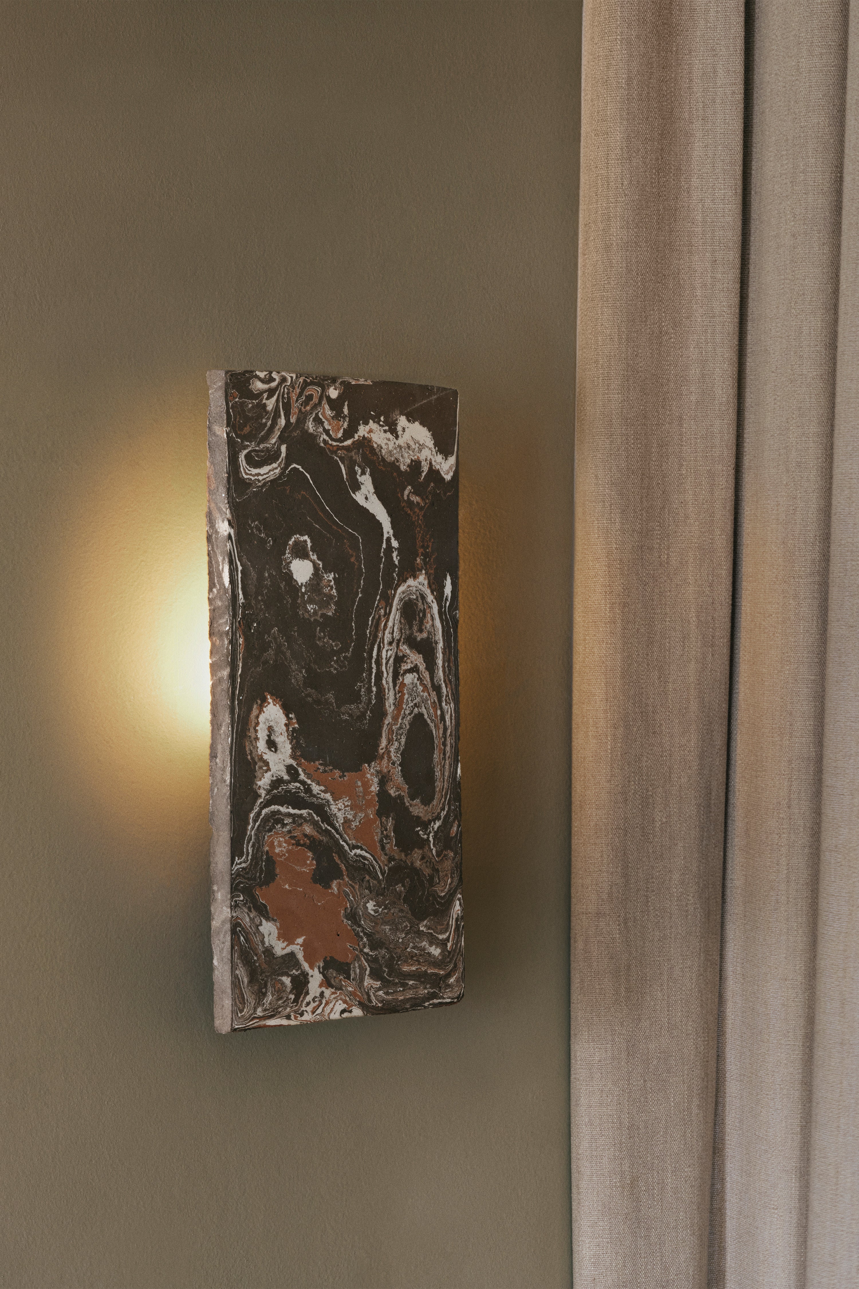 Lampa ścienna ARGILLA marmurkowy brązowy