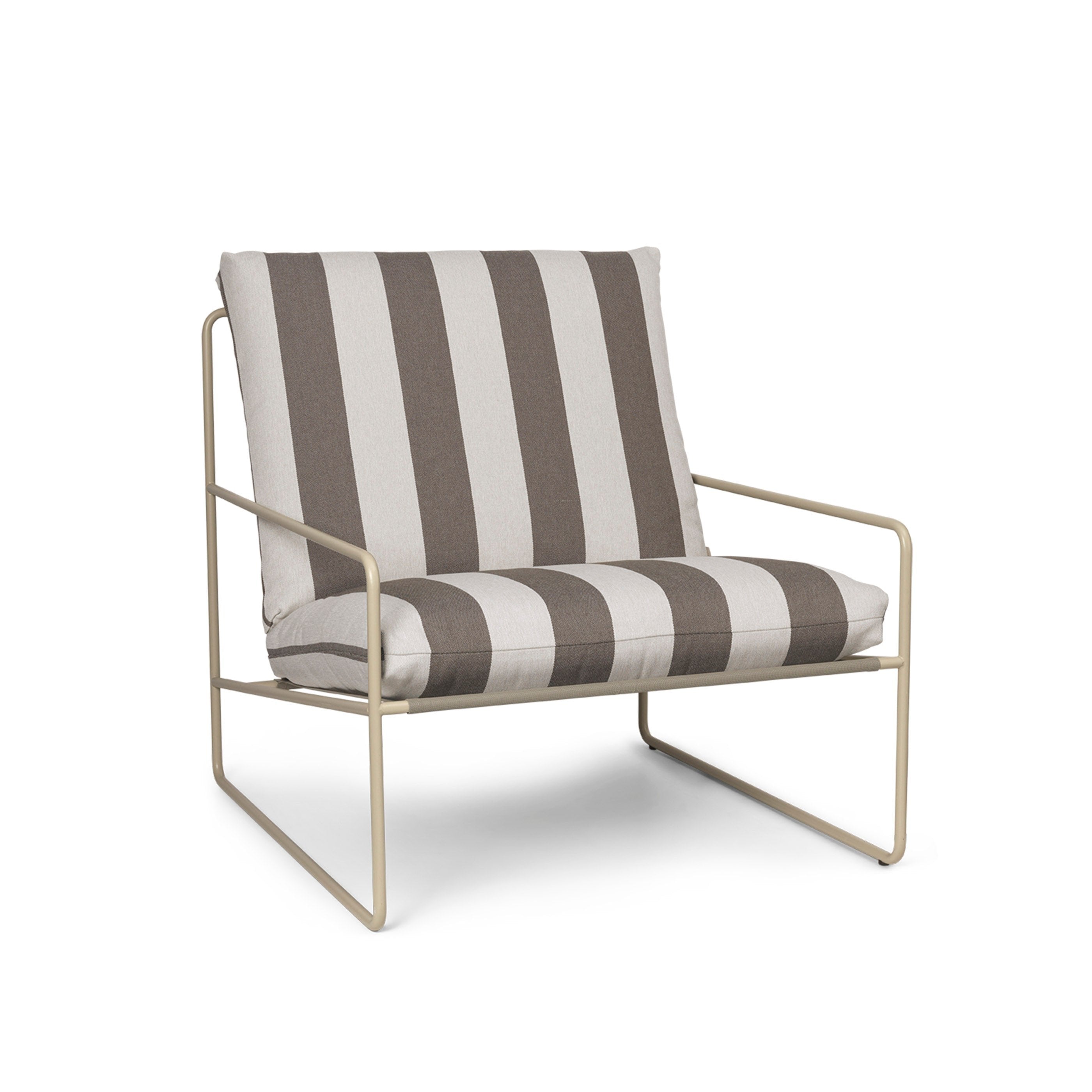 DESERT CREAM-brown desert armchair with a beige base