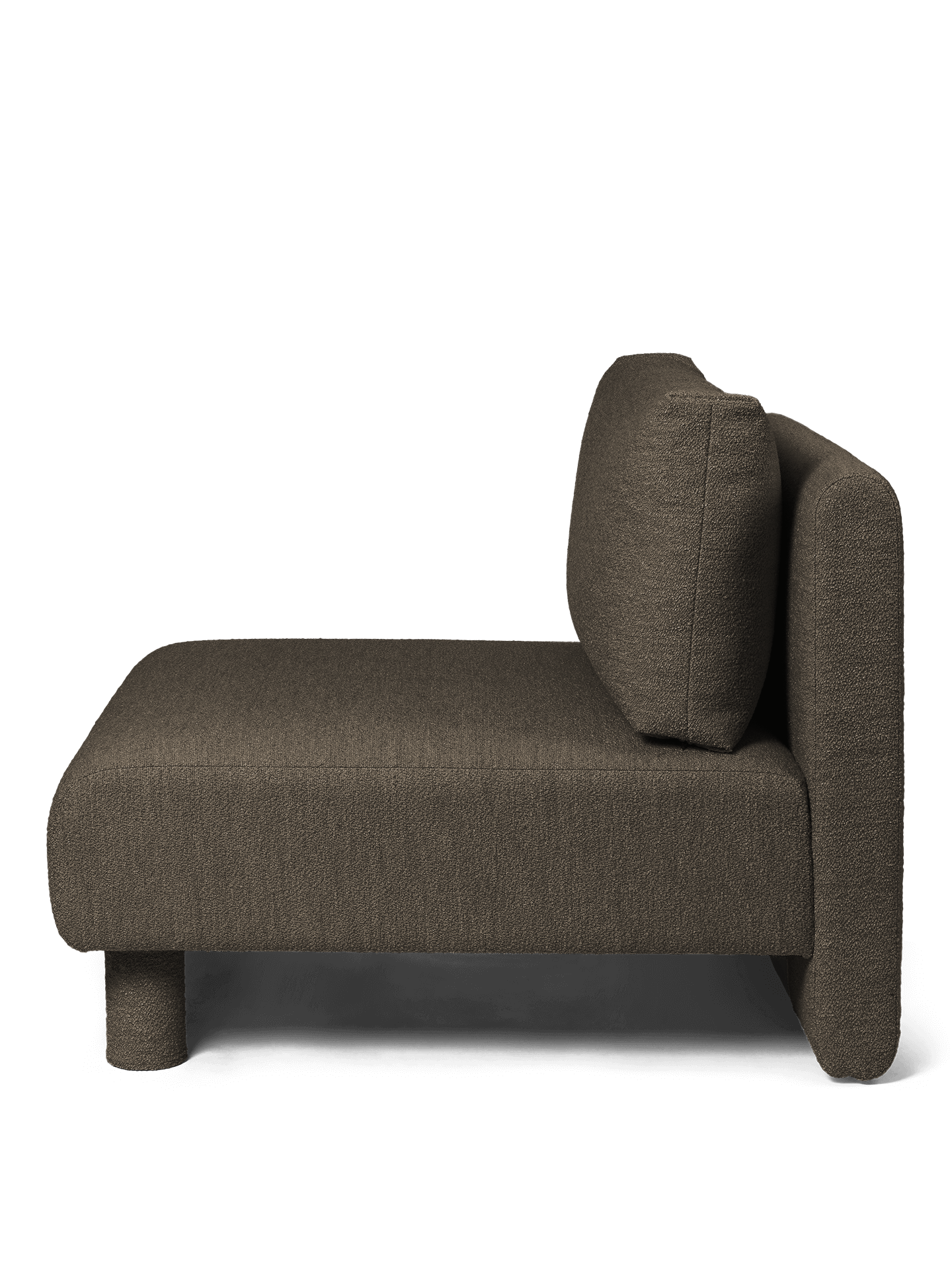 Sofa modułowa DASE - element środkowy Soft Bouclé ciemny brązowy