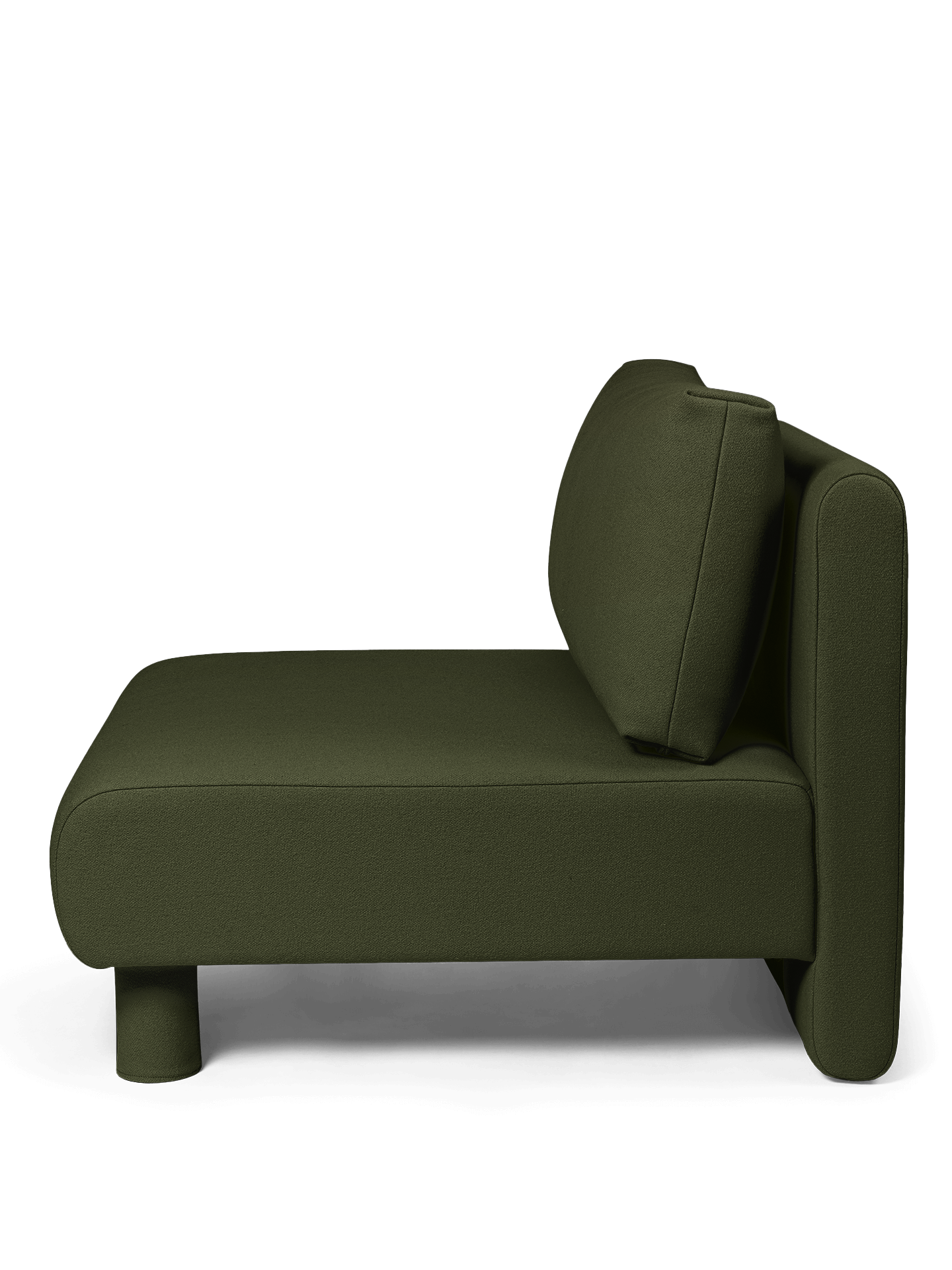 Sofa modułowa DASE - element środkowy Tonus ciemny zielony