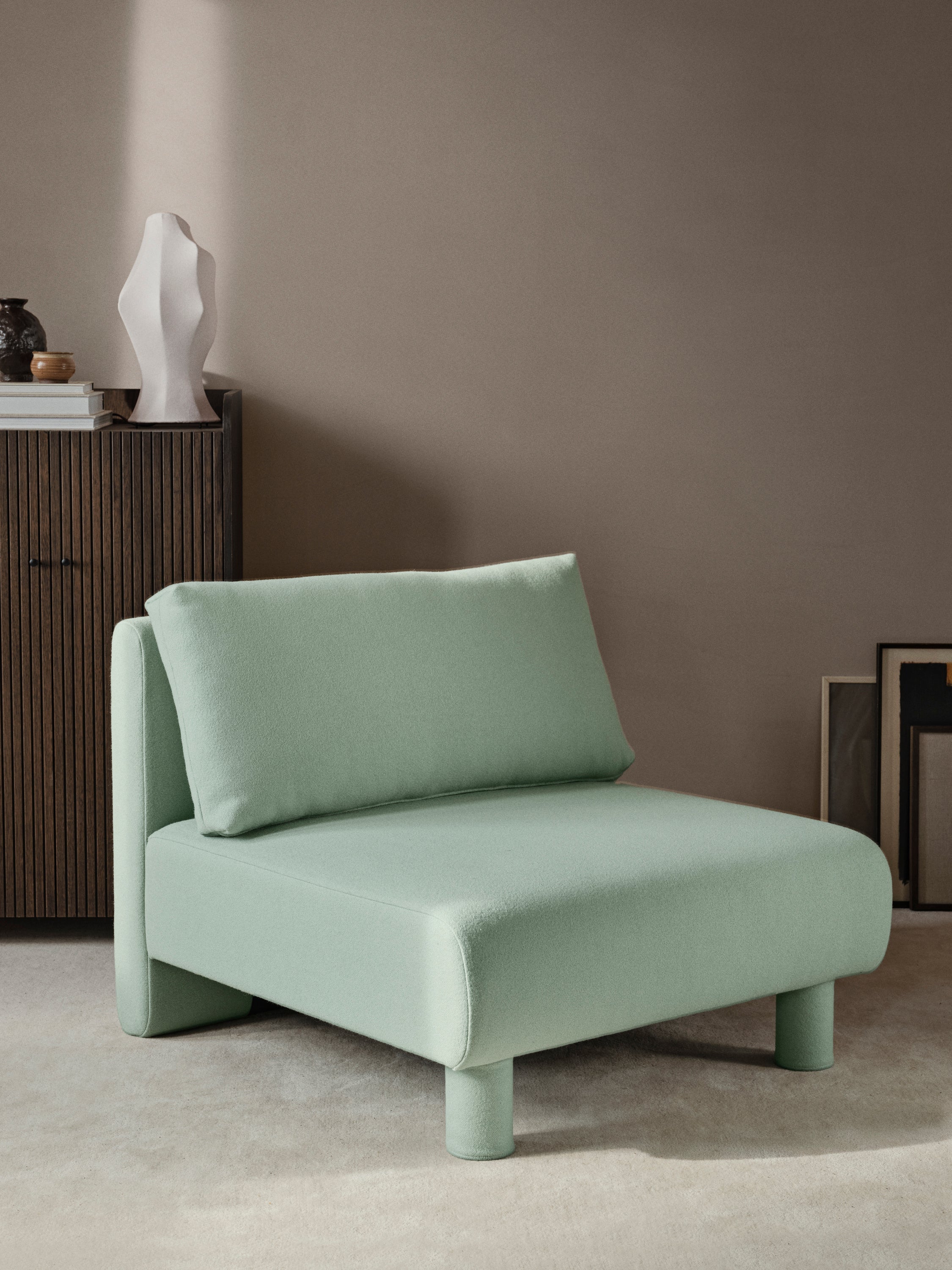 Sofa modułowa DASE - element środkowy Tonus miętowy